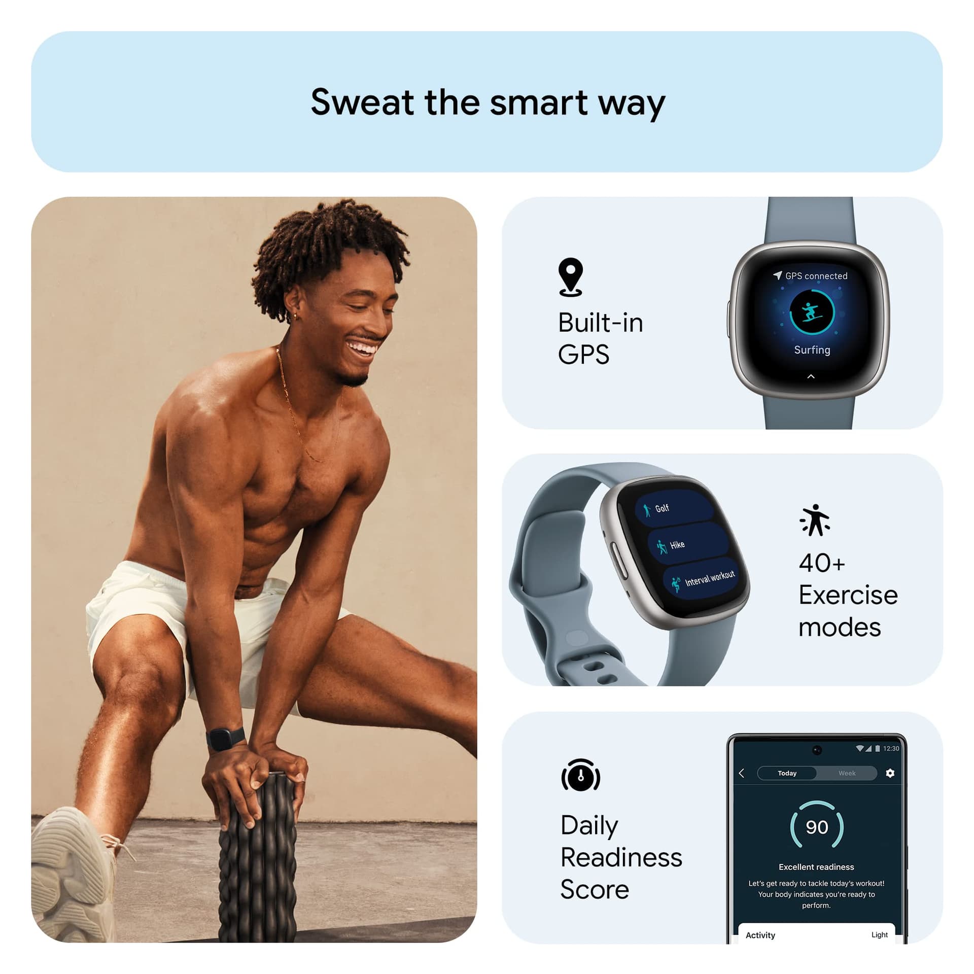 Fitbit Google Fitbit Versa 4 Fitness Smartwatch with Daily – Bild 2