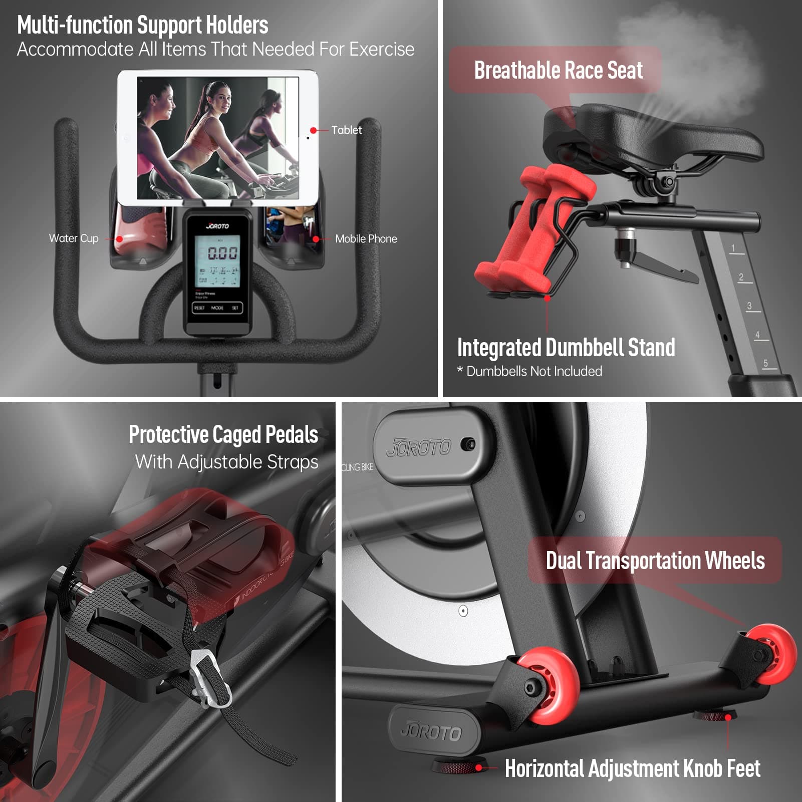 JOROTO X4S Bluetooth Heimtrainer Fahrrad – Bild 8
