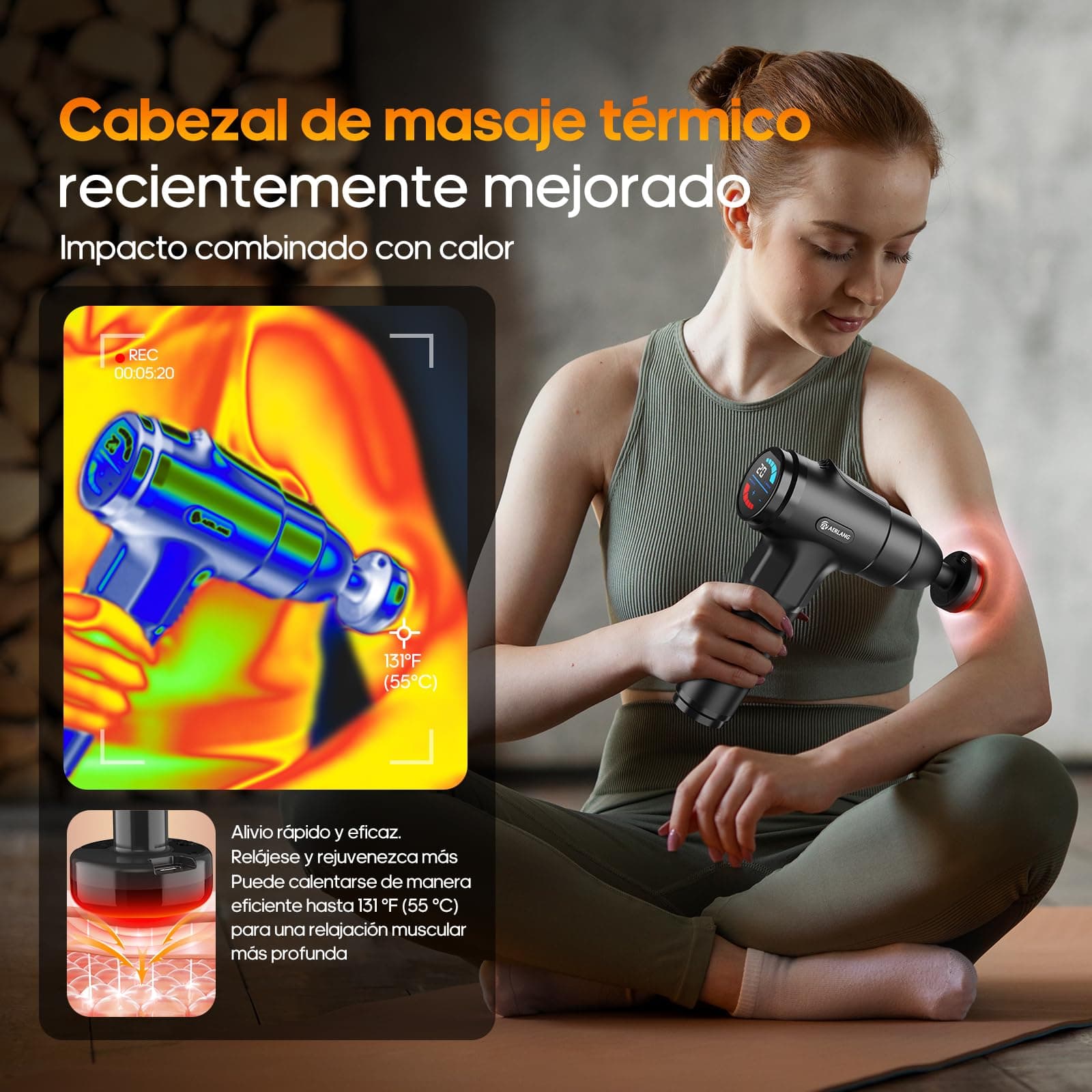 AERLANG Pistola de Masaje Muscular con Calor – Bild 2