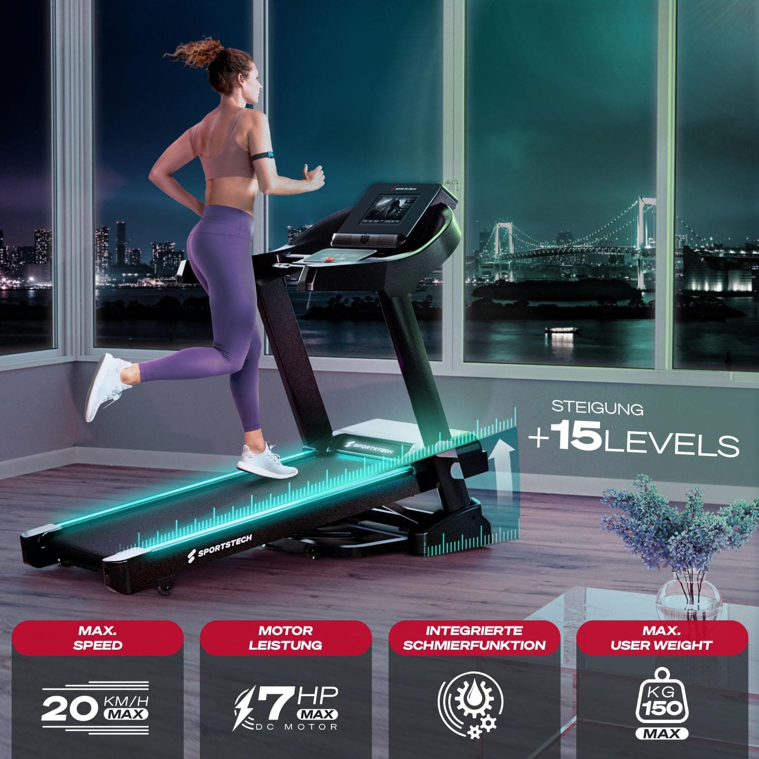 Sportstech F37s Pro Laufband für Zuhause klappbar – Bild 4