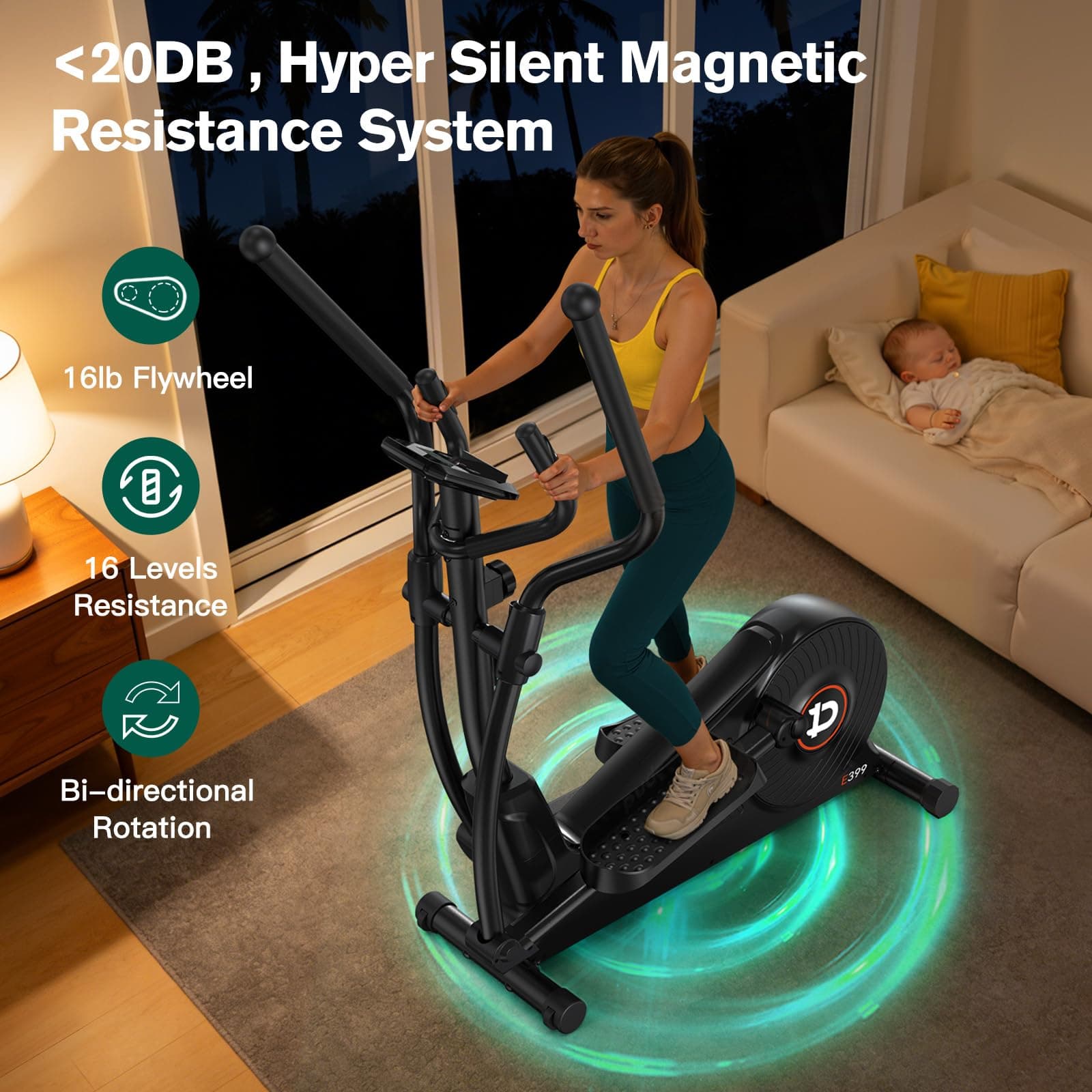 pooboo Elliptical Machine – Bild 4