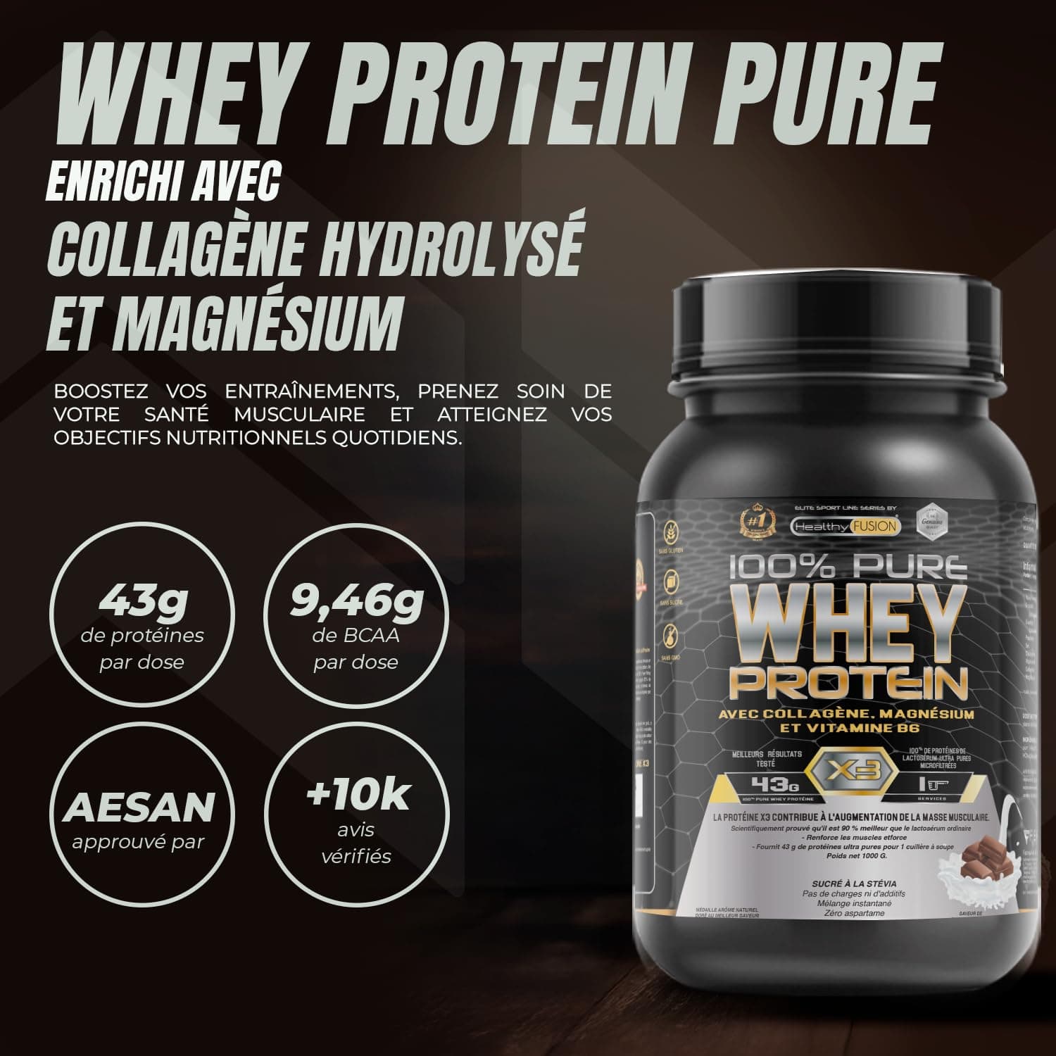 Healthy Fusion Whey Protein | 43 g – Bild 2