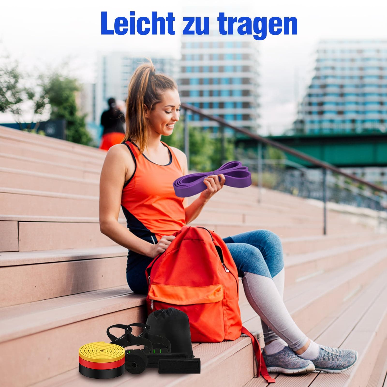 Fokky Fitnessbänder Resistance Bands Set mit 4 Stufen – Bild 7