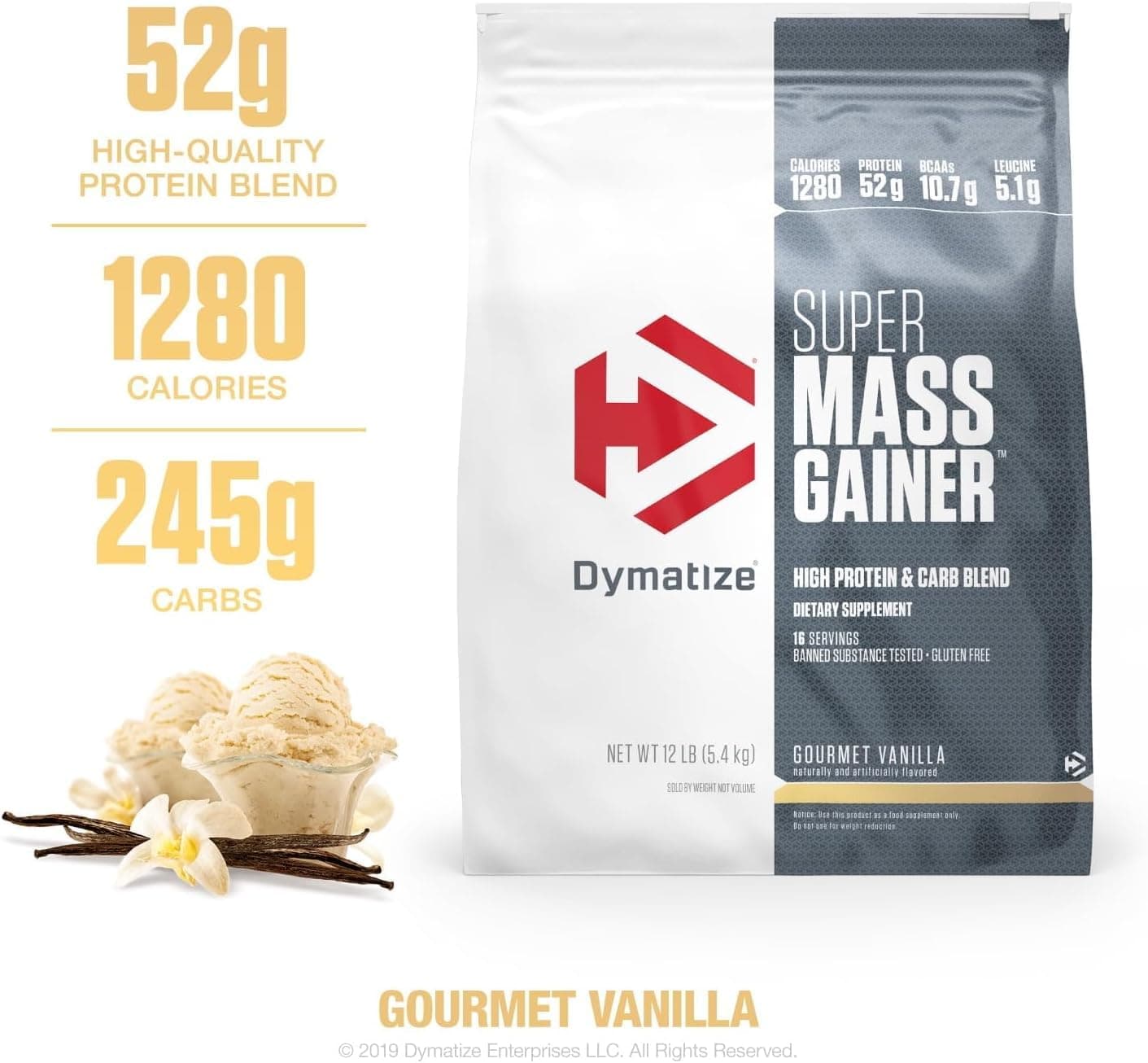Dymatize Super Mass Gainer Powder | High Protein & Carb Blend Weight Gainer | 52g – Bild 3