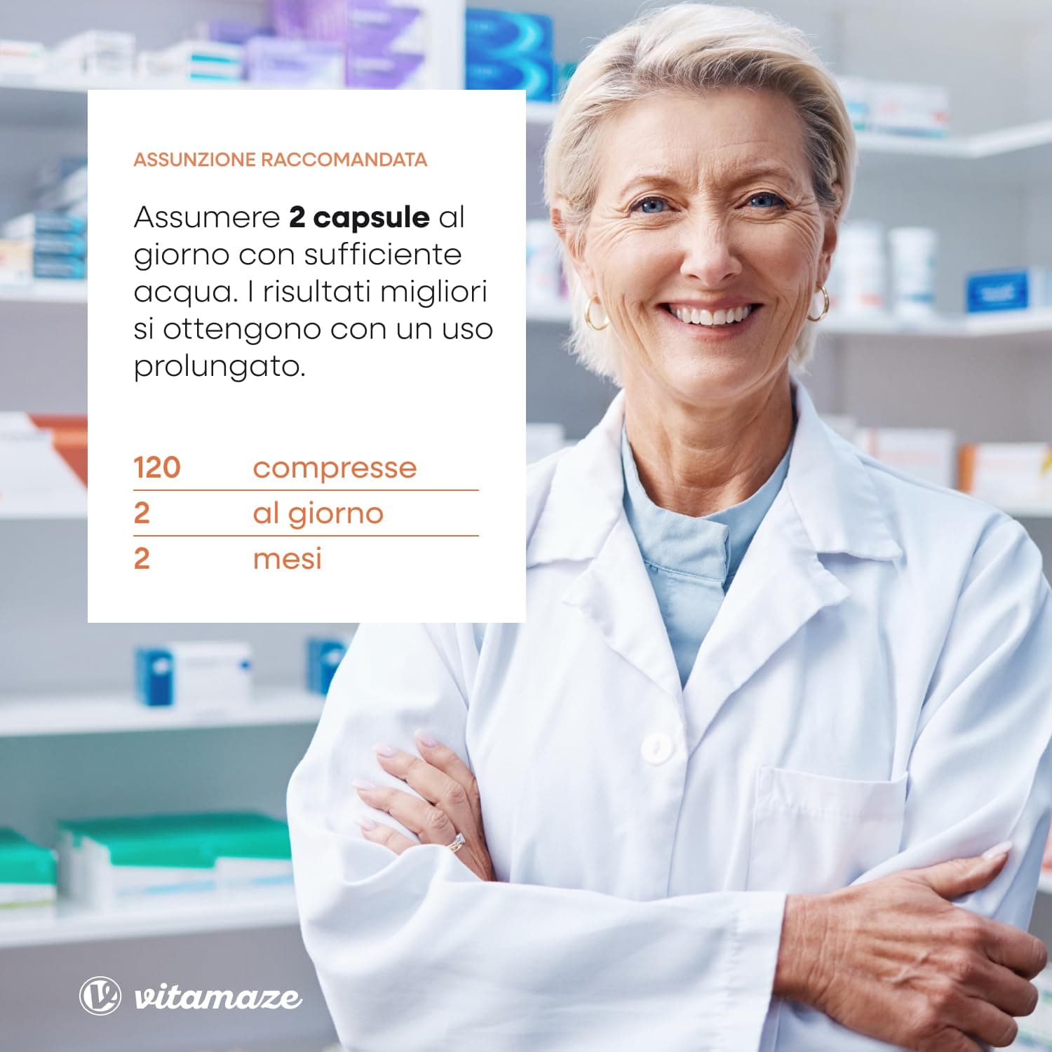 Vitamaze - amazing life Magnesio Bisglicinato 1500 mg in sole 2 capsule piccole al – Bild 8