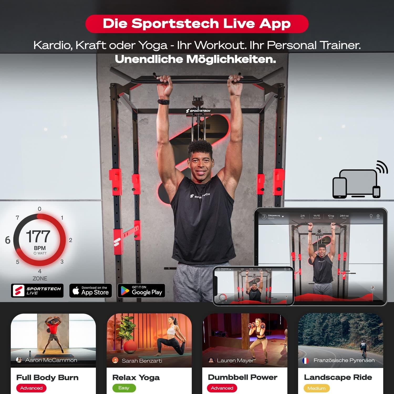 Sportstech Kraftstation HGX150/HGX200, bis zu 80kg – Bild 3