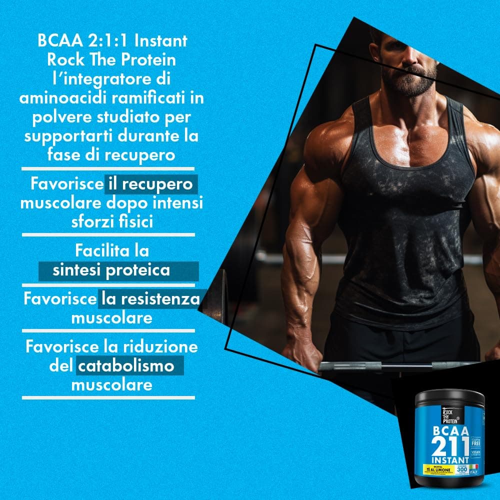 Rock The Protein Aminoacidi Ramificati BCAA 2 1 1 300g – Bild 2