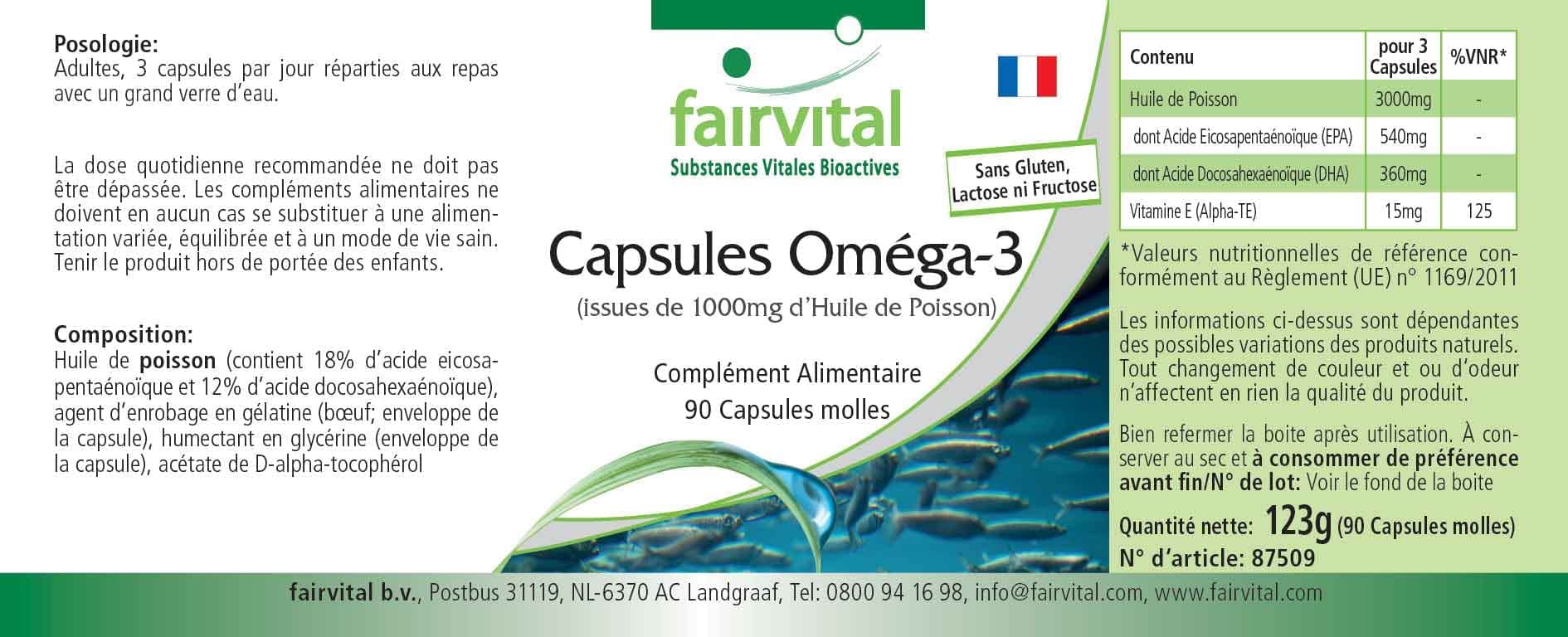 fairvital Omega-3-capsules van 1000mg – Bild 4