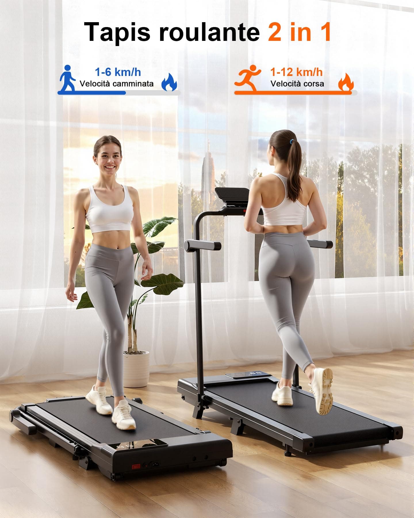 Superun Folding Walking Pad 3 in 1 Oversized Treadmill for – Bild 4