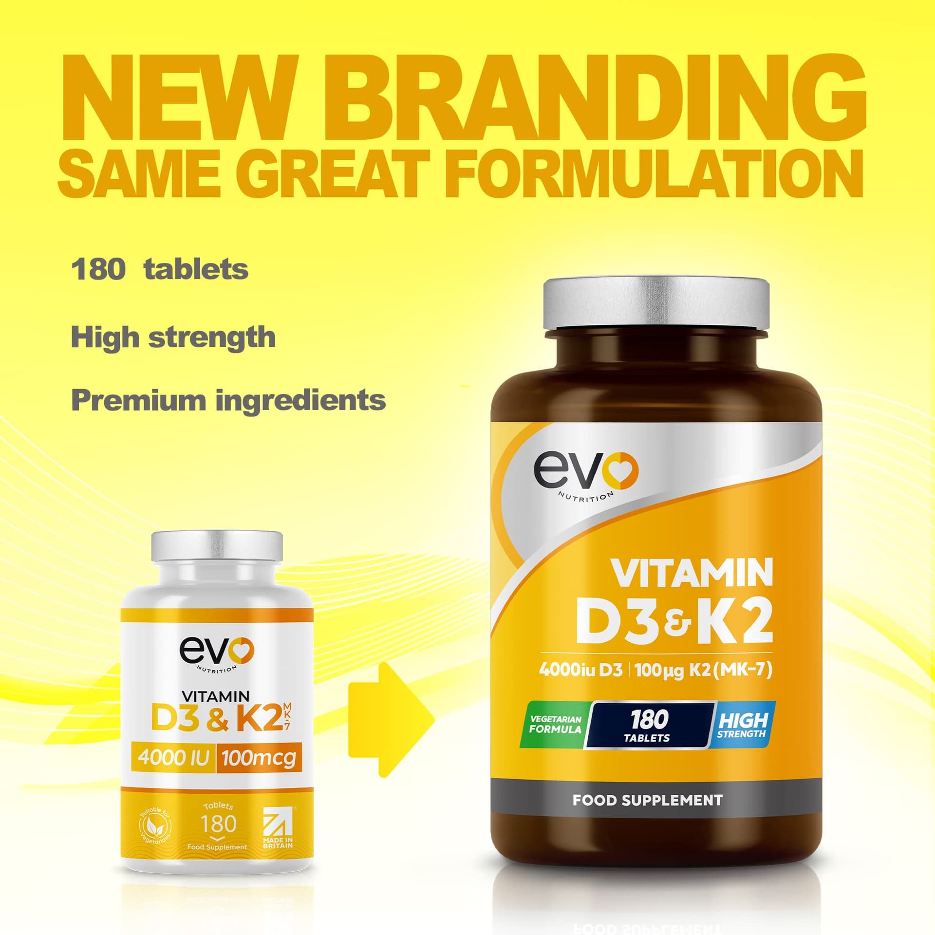 EVO NUTRITION Vitamin D3 4000iu & Vitamin K2 100ug (MK7) |180 D K – Bild 8