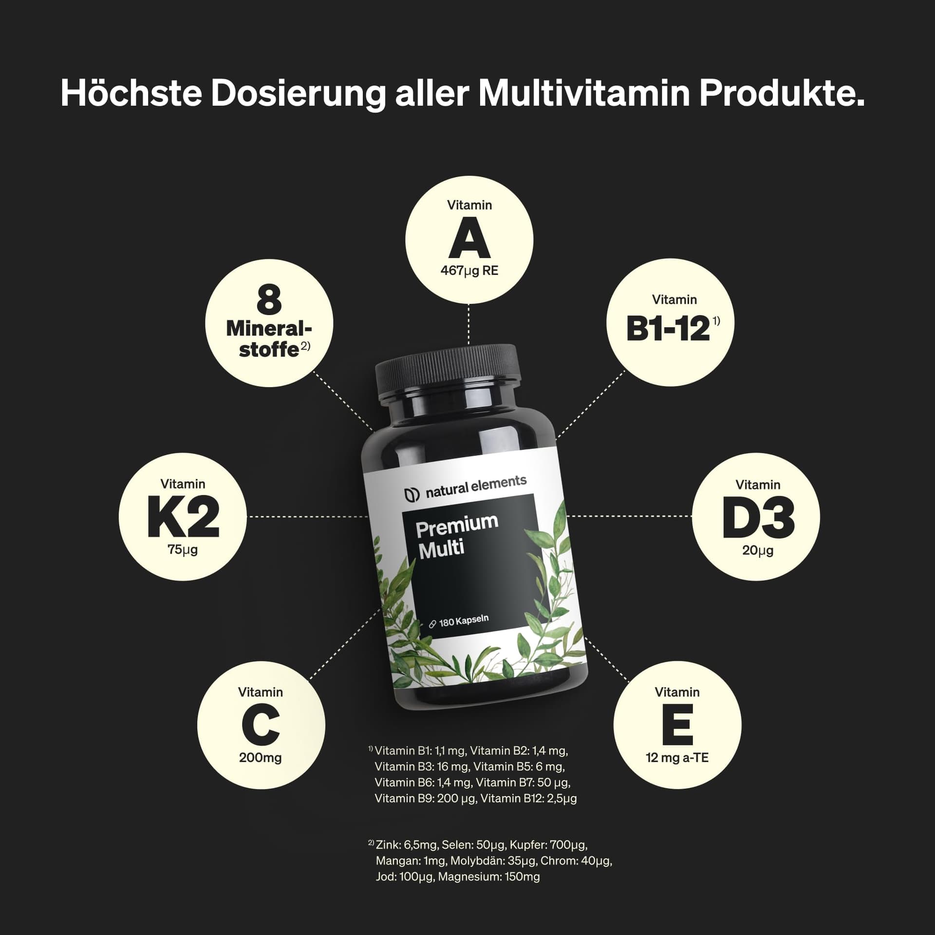 Natural Elements Premium Multivitamin – Bild 4