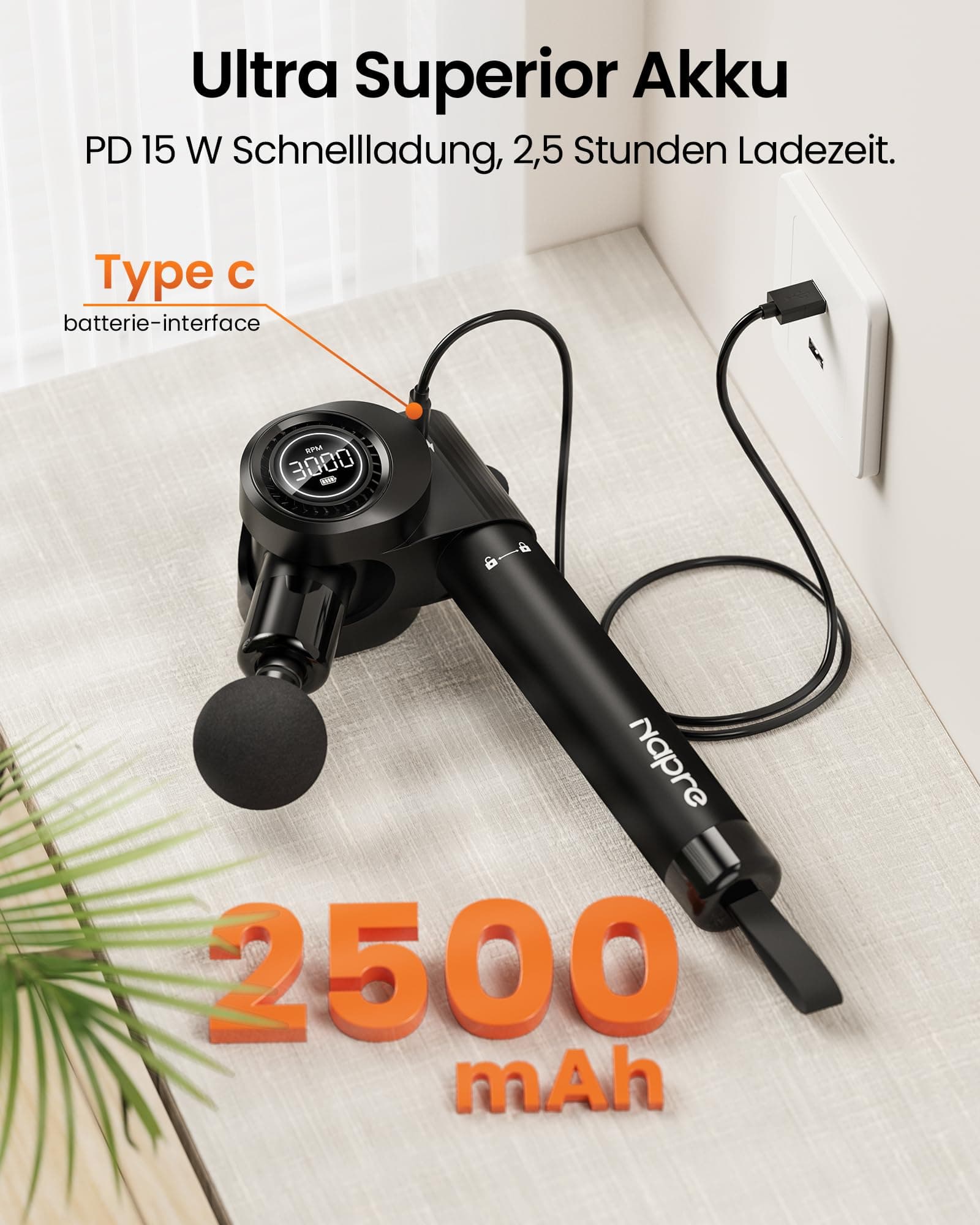 Massagepistole ,Napre Faltbare Massage Pistole Massage Gun – Bild 7