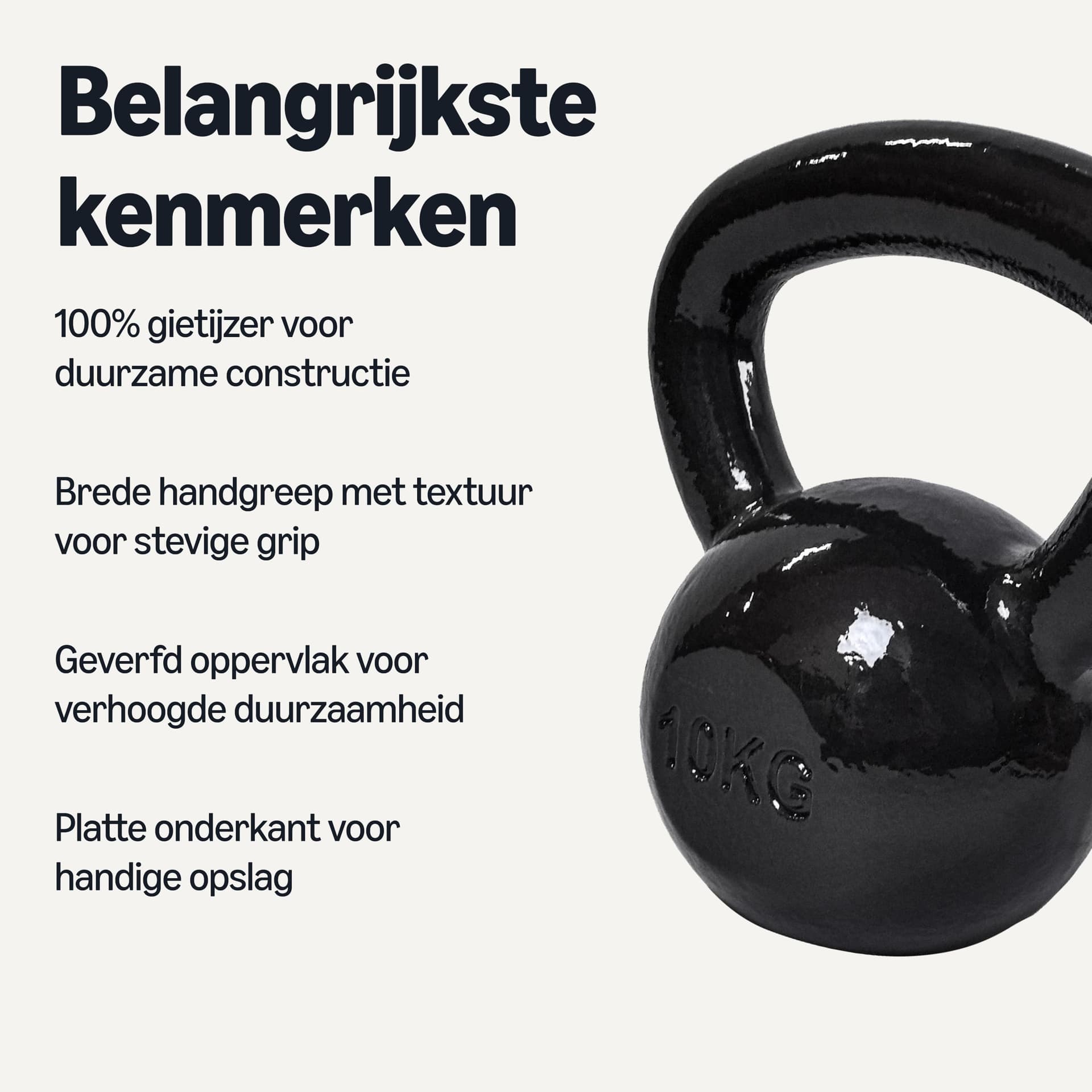 Amazon Basics Kugelhantel aus Gusseisen, 10 kg – Bild 2