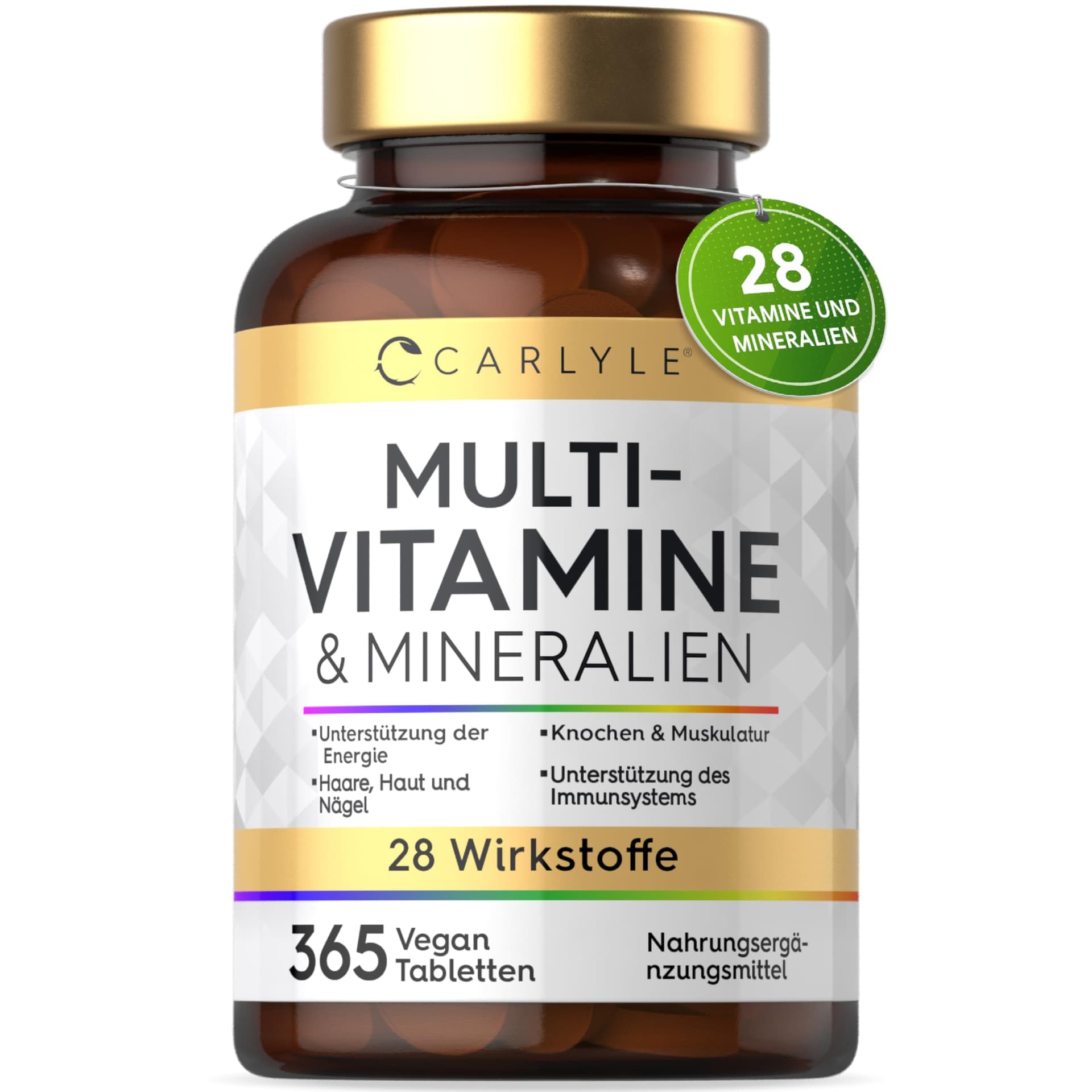 Carlyle Multivitamin Tabletten Hochdosiert mit 28 Vitamine &
