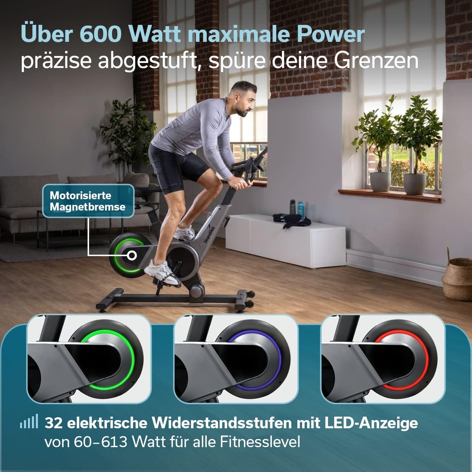 Skandika Spinning Bike Indoor Kliva 500-S – Bild 6