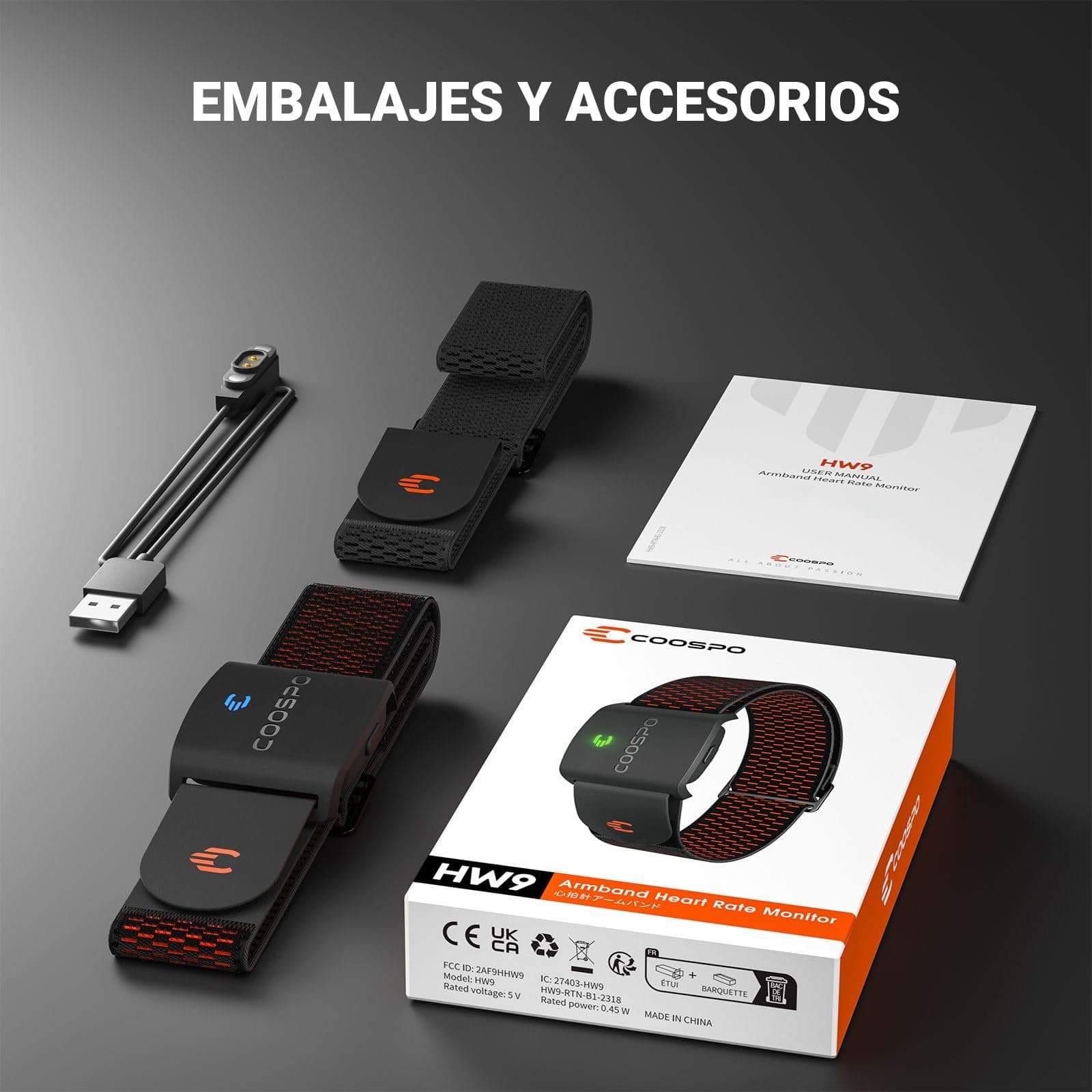 CooSpo HW9 Cardiofréquencemètre Bracelet Bluetooth 5.0 Ant+ – Bild 7
