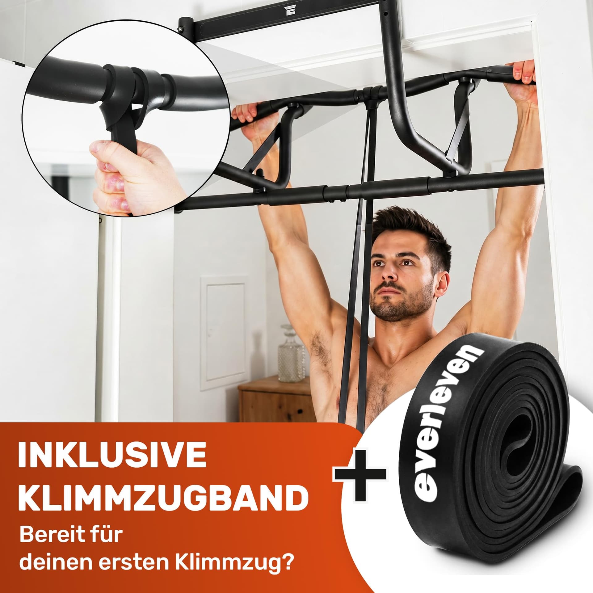 Everleven [NEU] Klimmzugstange Türrahmen ohne Schrauben – Bild 5
