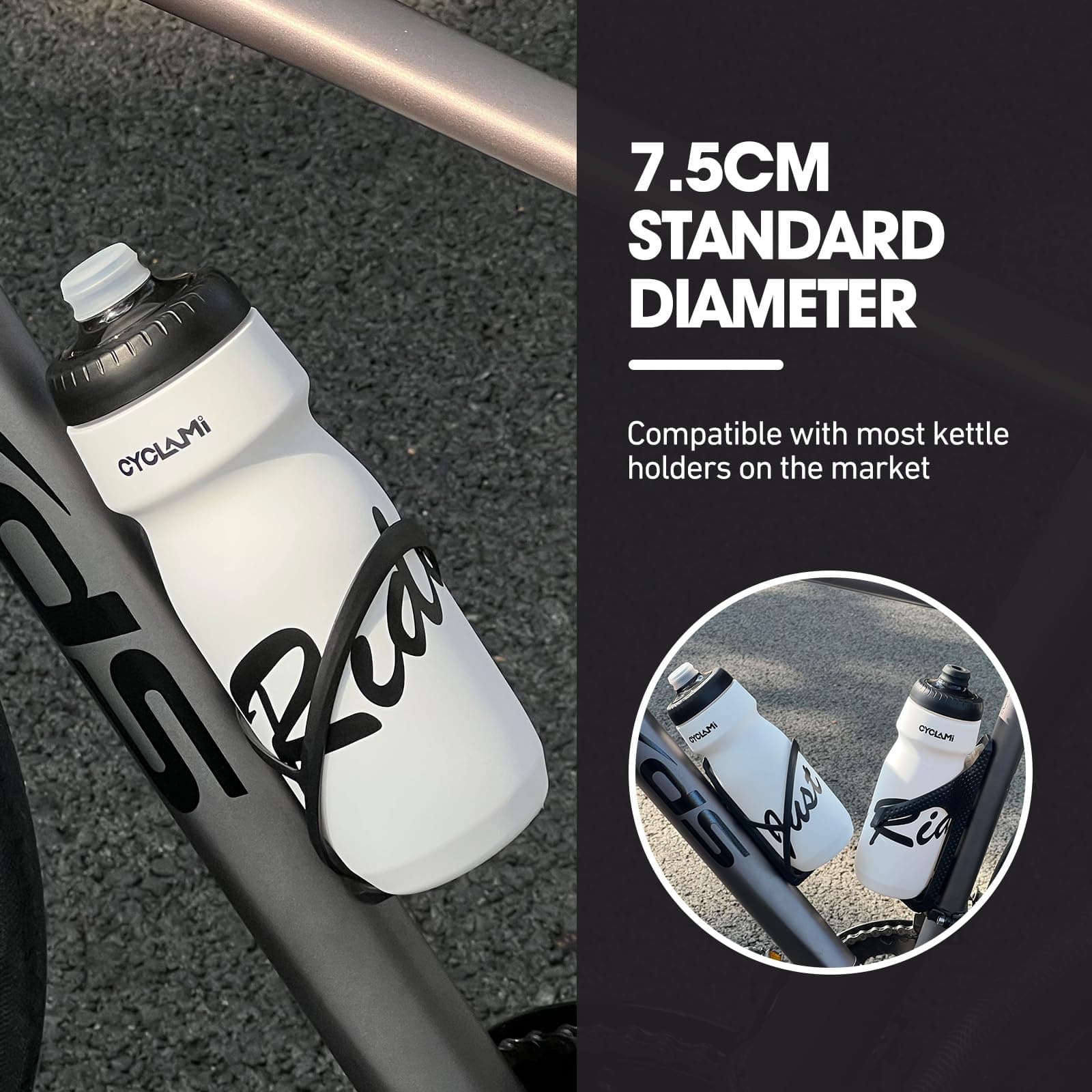 CYCLAMI CYCLAM Fahrrad Trinkflaschen 650ml – Bild 4