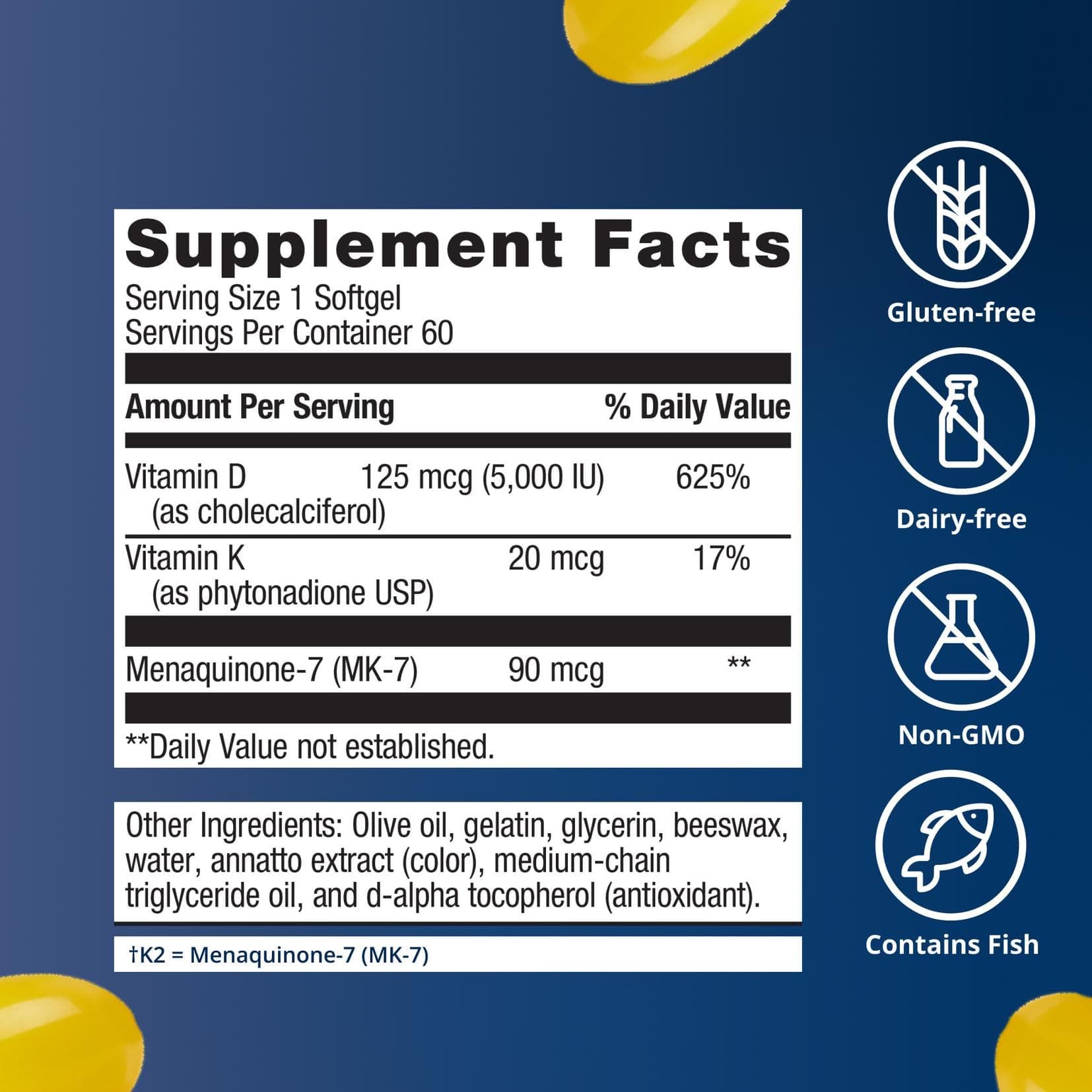 Metagenics Vitamin D3 and Vitamin K2 5,000 IU with MK-7 – Bild 5