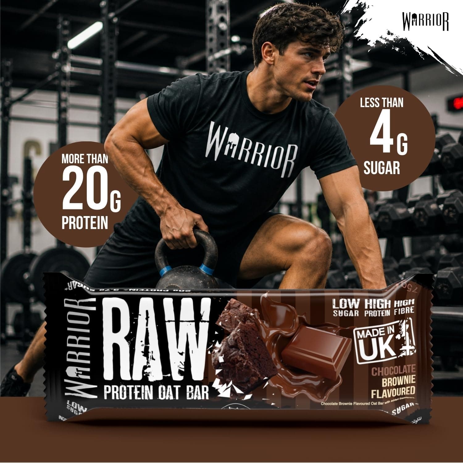Warrior RAW Protein Bars 12 x 75g – Bild 3