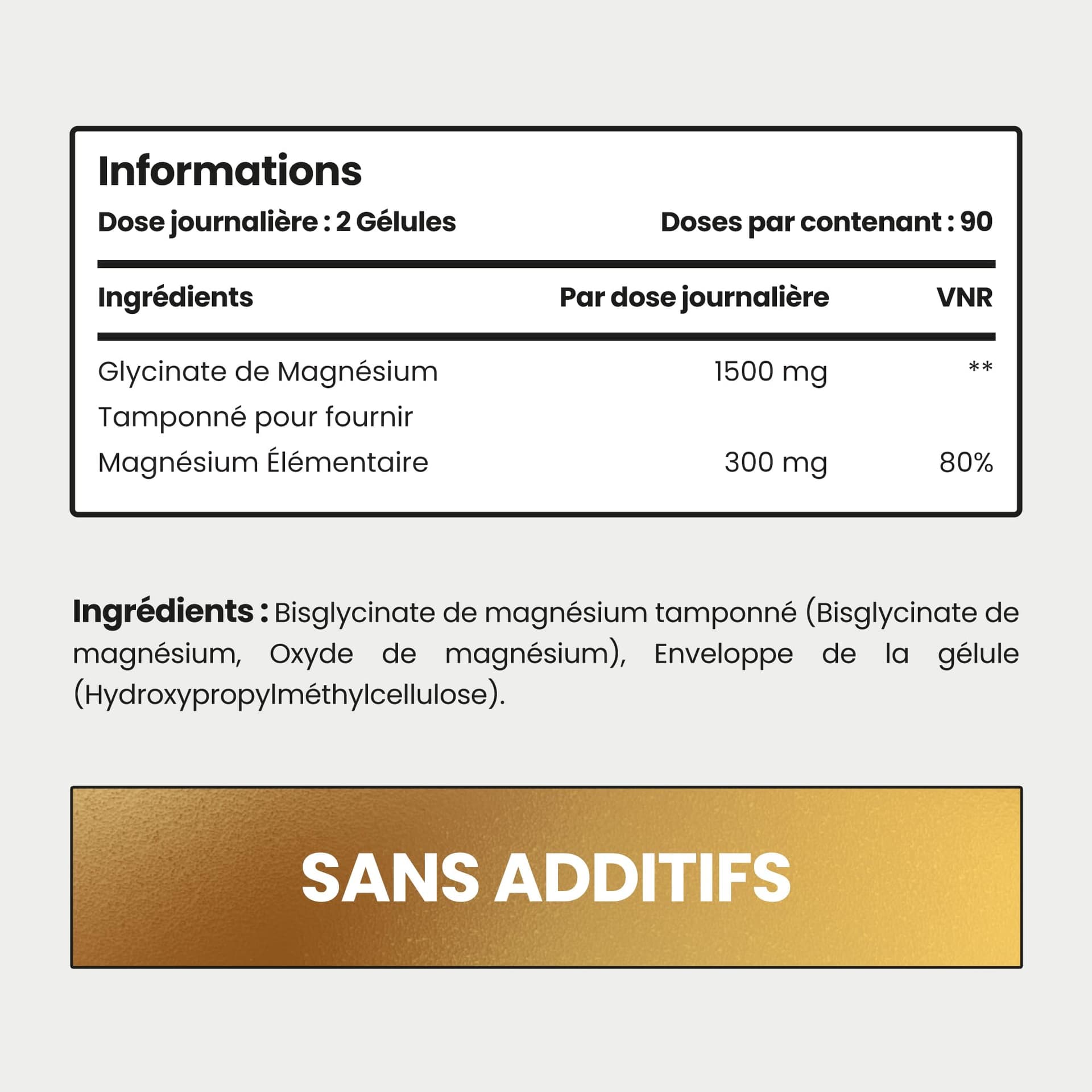 VitaBright Magnésium Bisglycinate Bio 1500 mg – Bild 2