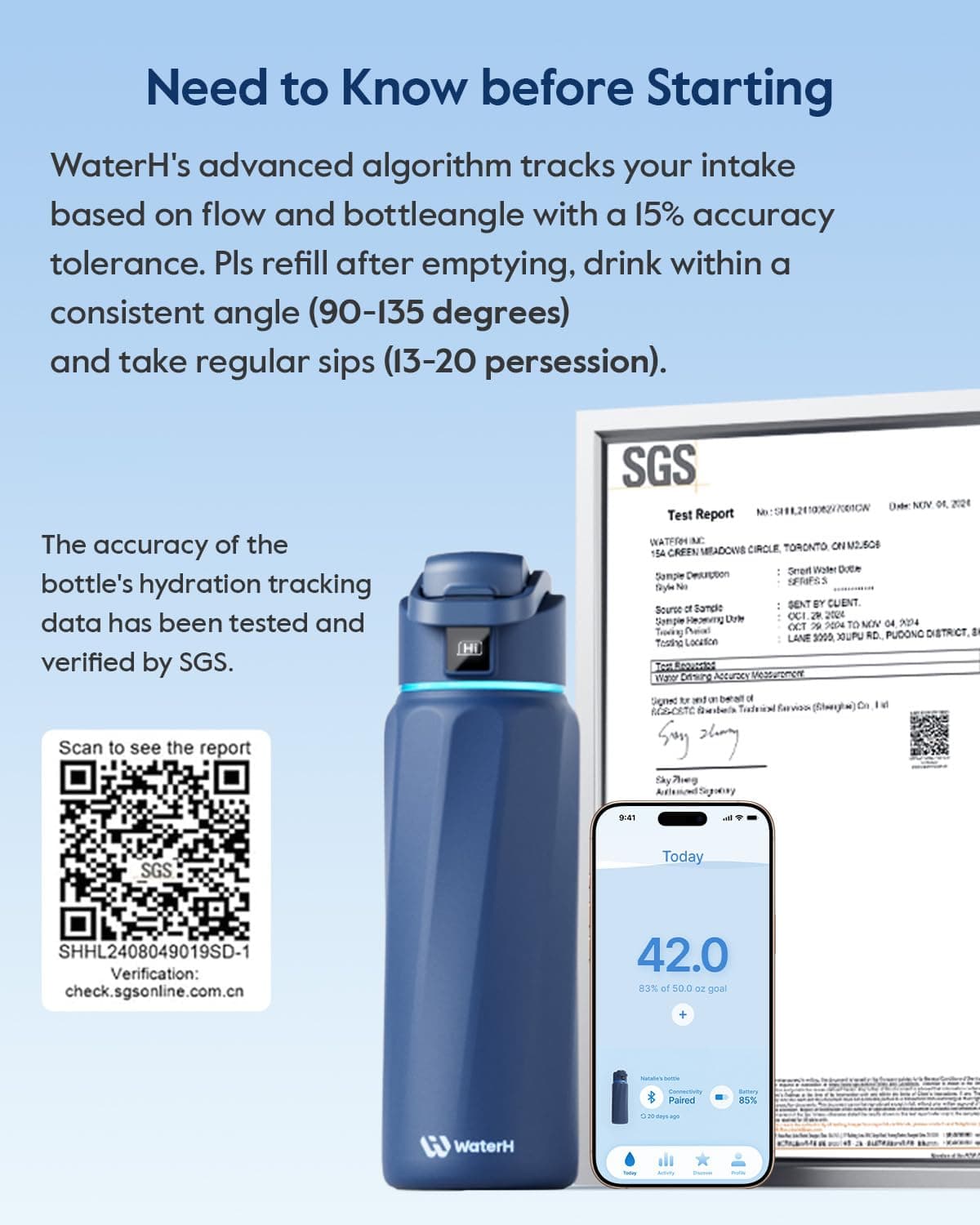 WATERH BOOST Smart Water Bottle with Reminder & Tracker – Bild 7