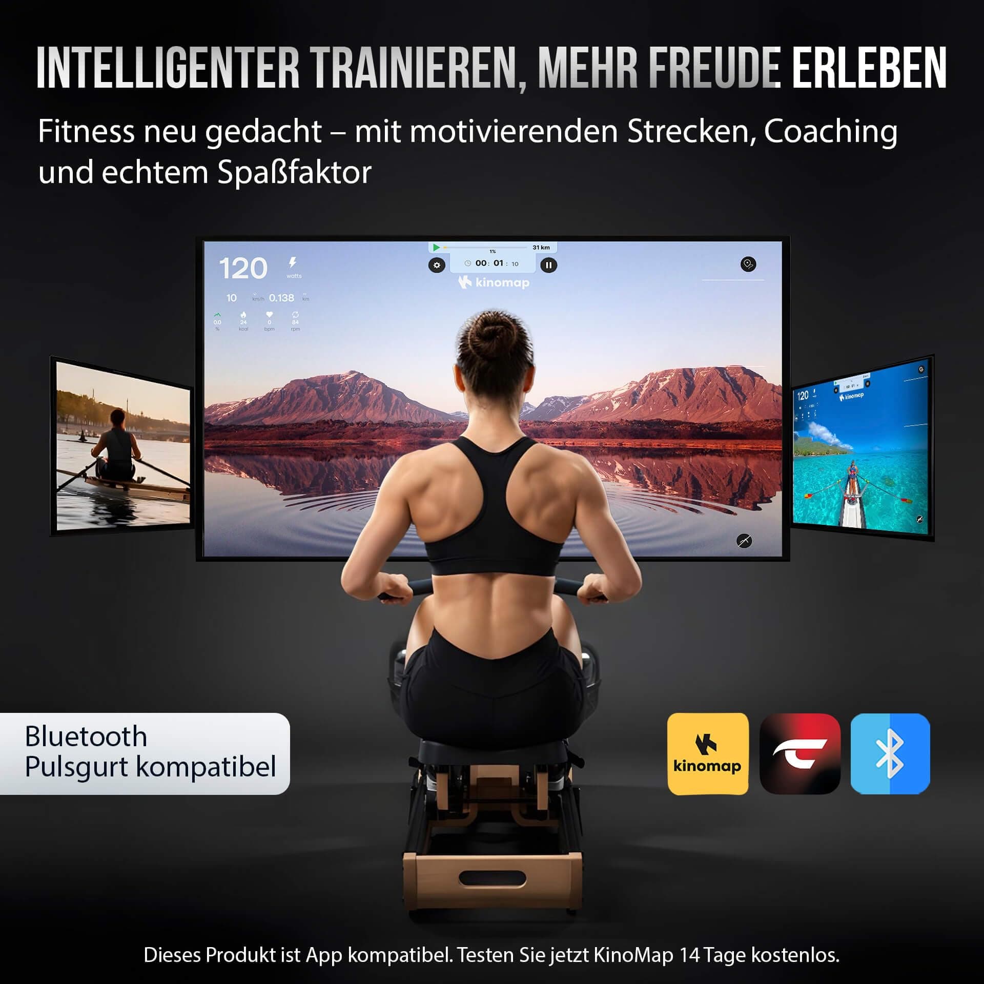 CHRISTOPEIT SPORT GERMANY Christopeit Wasserrudergerät klappbar für Zuhause – Bild 6