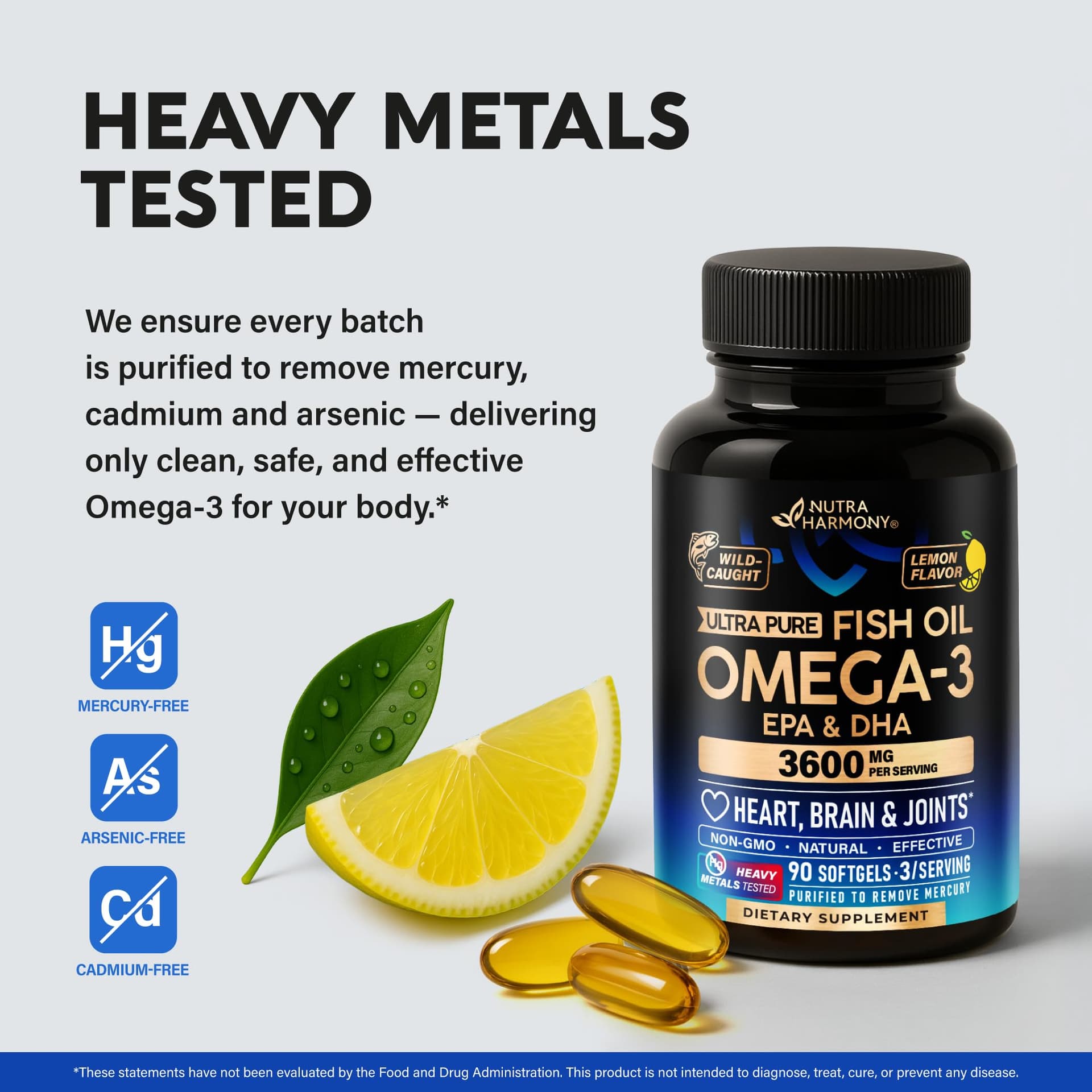 NUTRAHARMONY Omega 3 Fish Oil 3600 mg – Bild 7