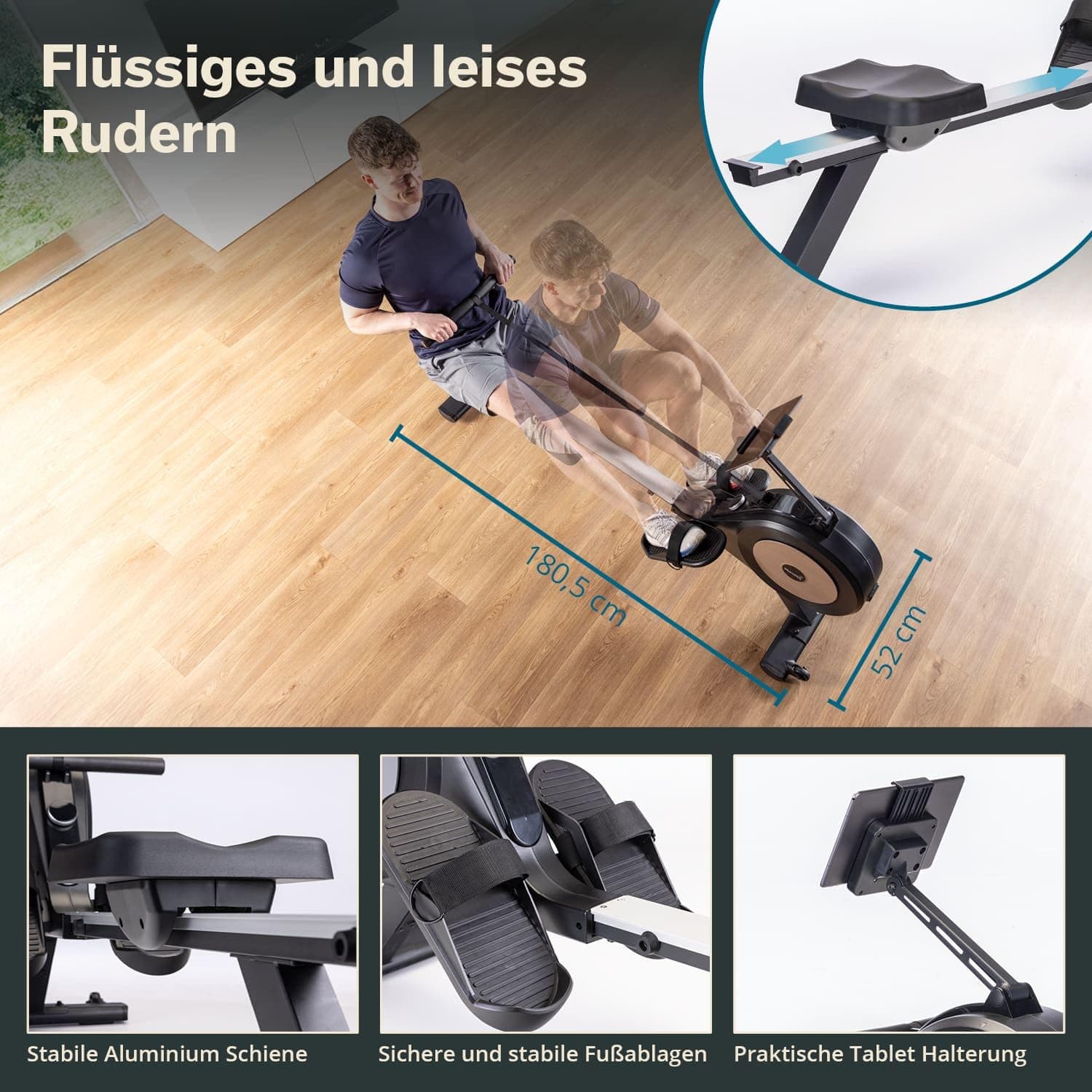 Skandika Rudergerät für zuhause Njord P6-G – Bild 7