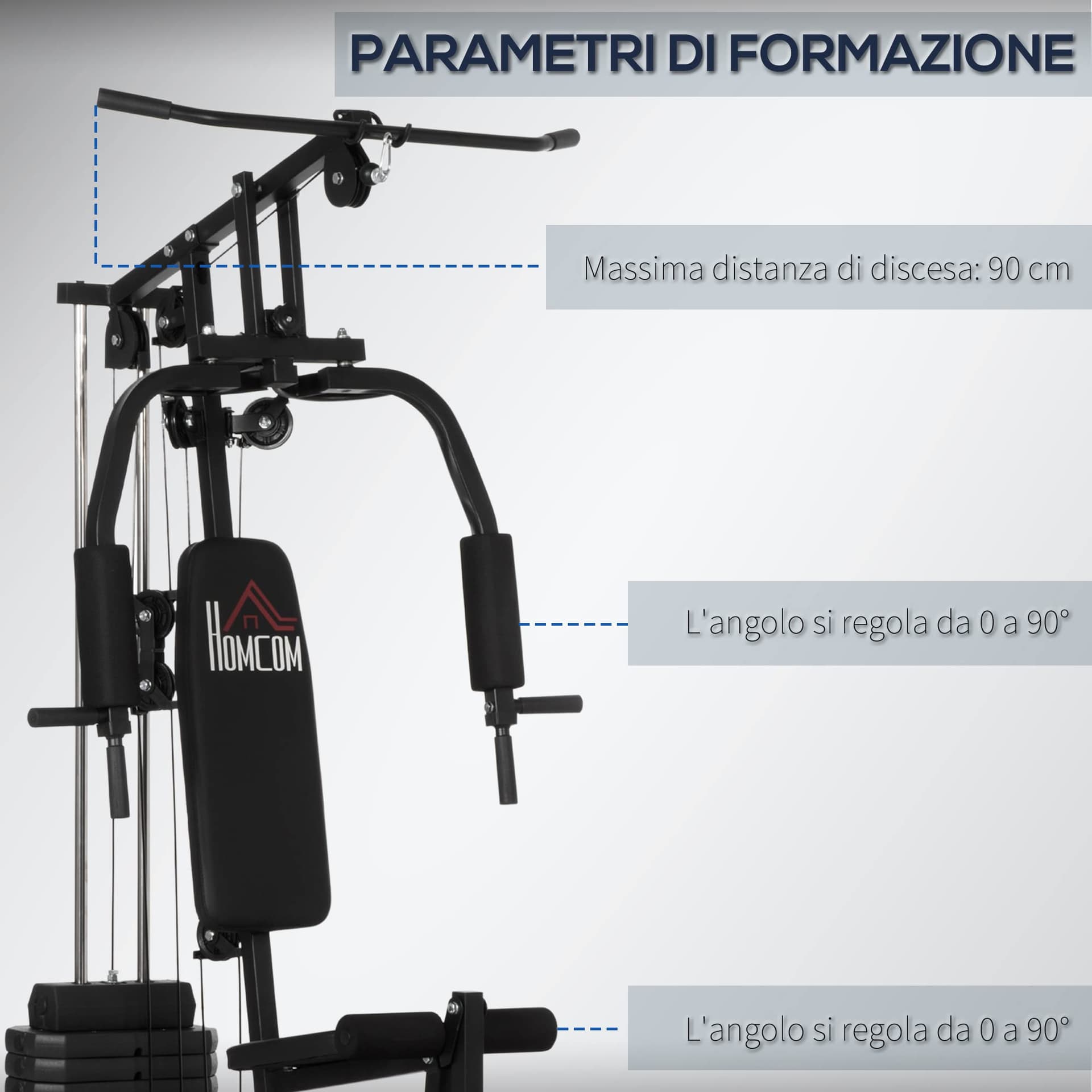 HOMCOM Palestra Multifunzione per Allenamento a Casa e – Bild 6