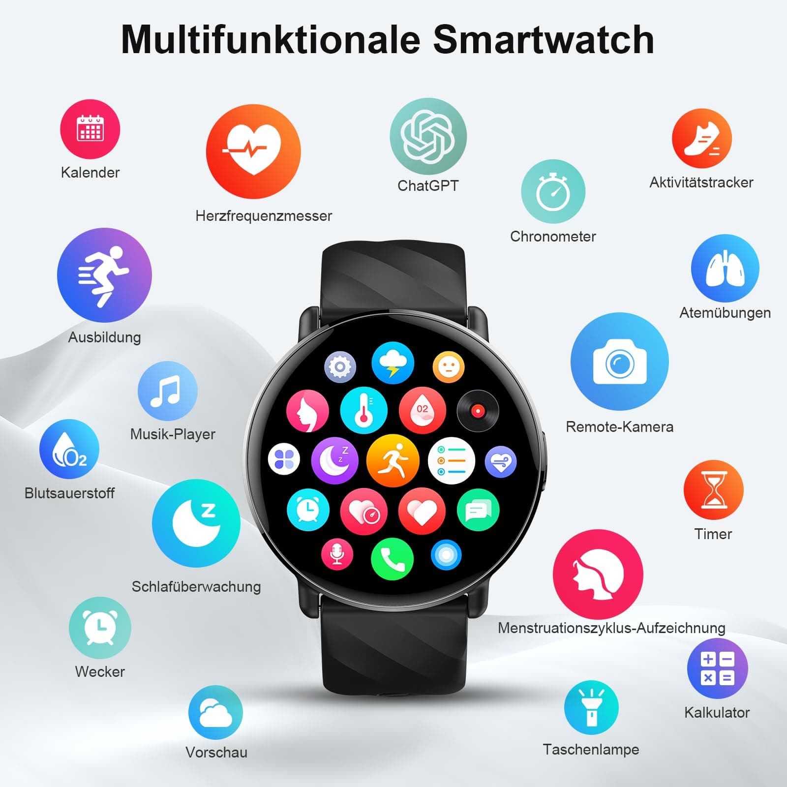 OWMSIC Smartwatch Damen Herren mit ChatGPT KI-Assistent – Bild 7