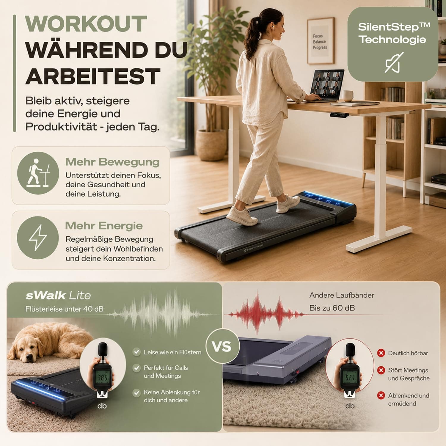 Sportstech Laufband für Zuhause – Bild 2