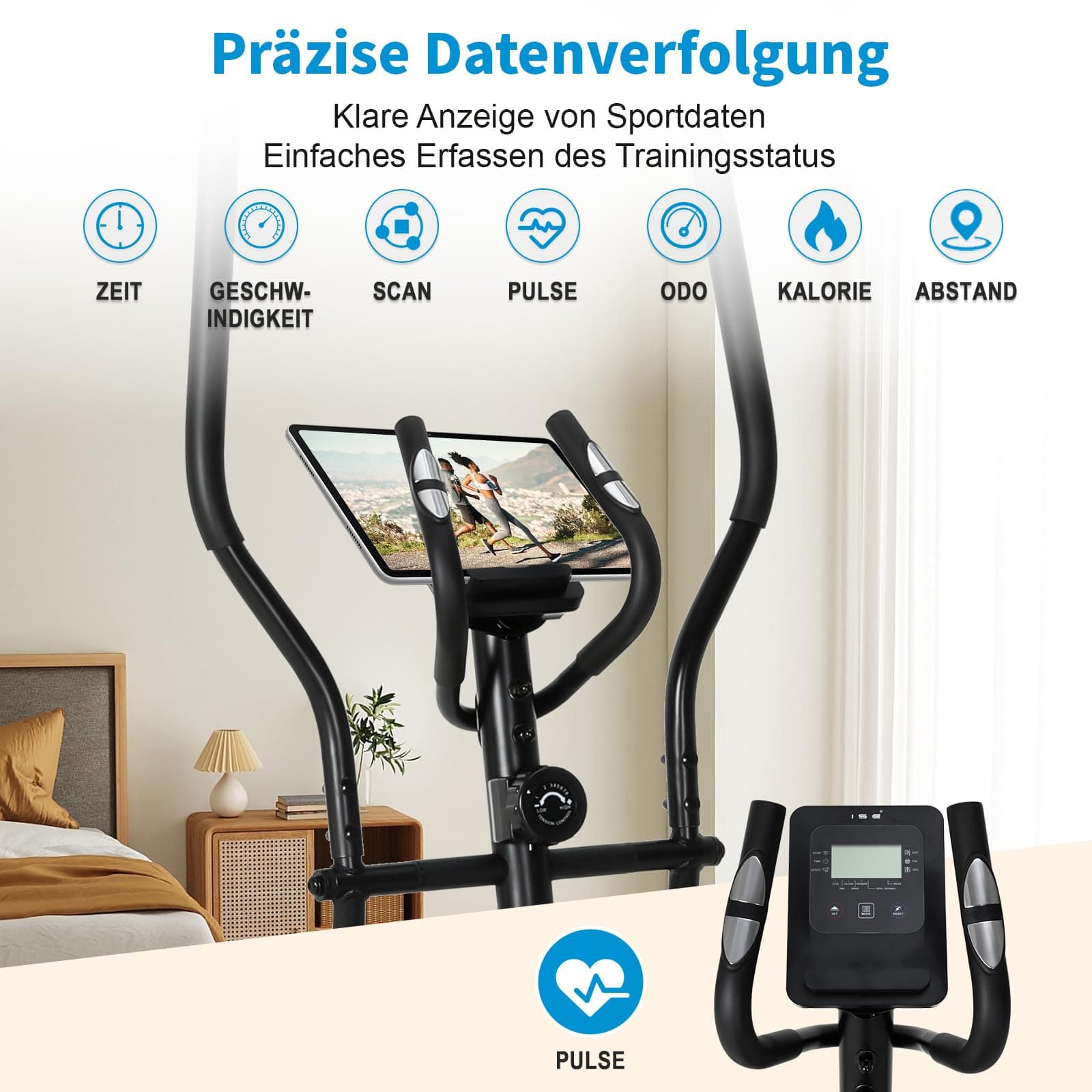 ISE Crosstrainer mit 28 cm Schrittlänge Crosstrainers für – Bild 5