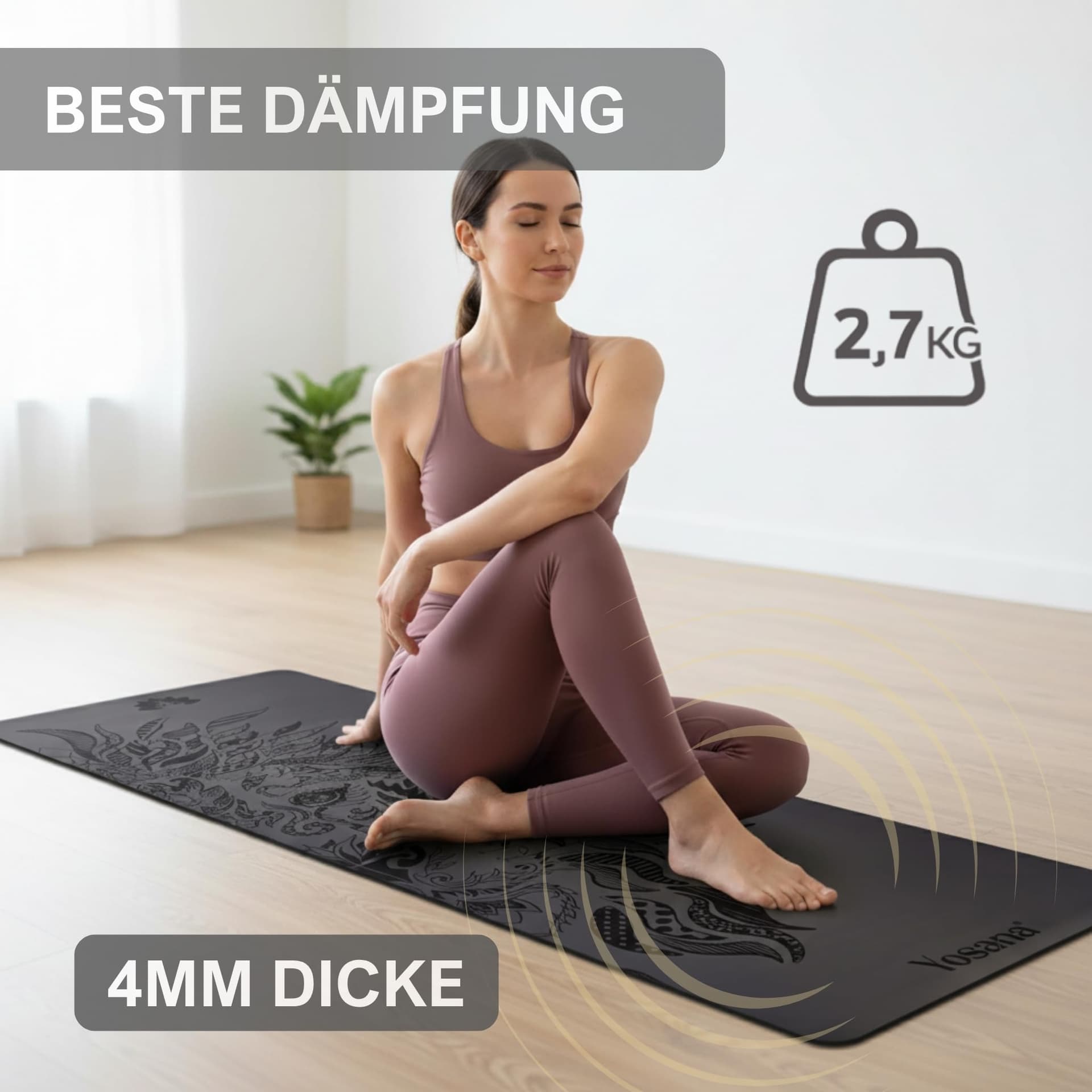 Yosana Yogamatte aus Naturkautschuk – Bild 4