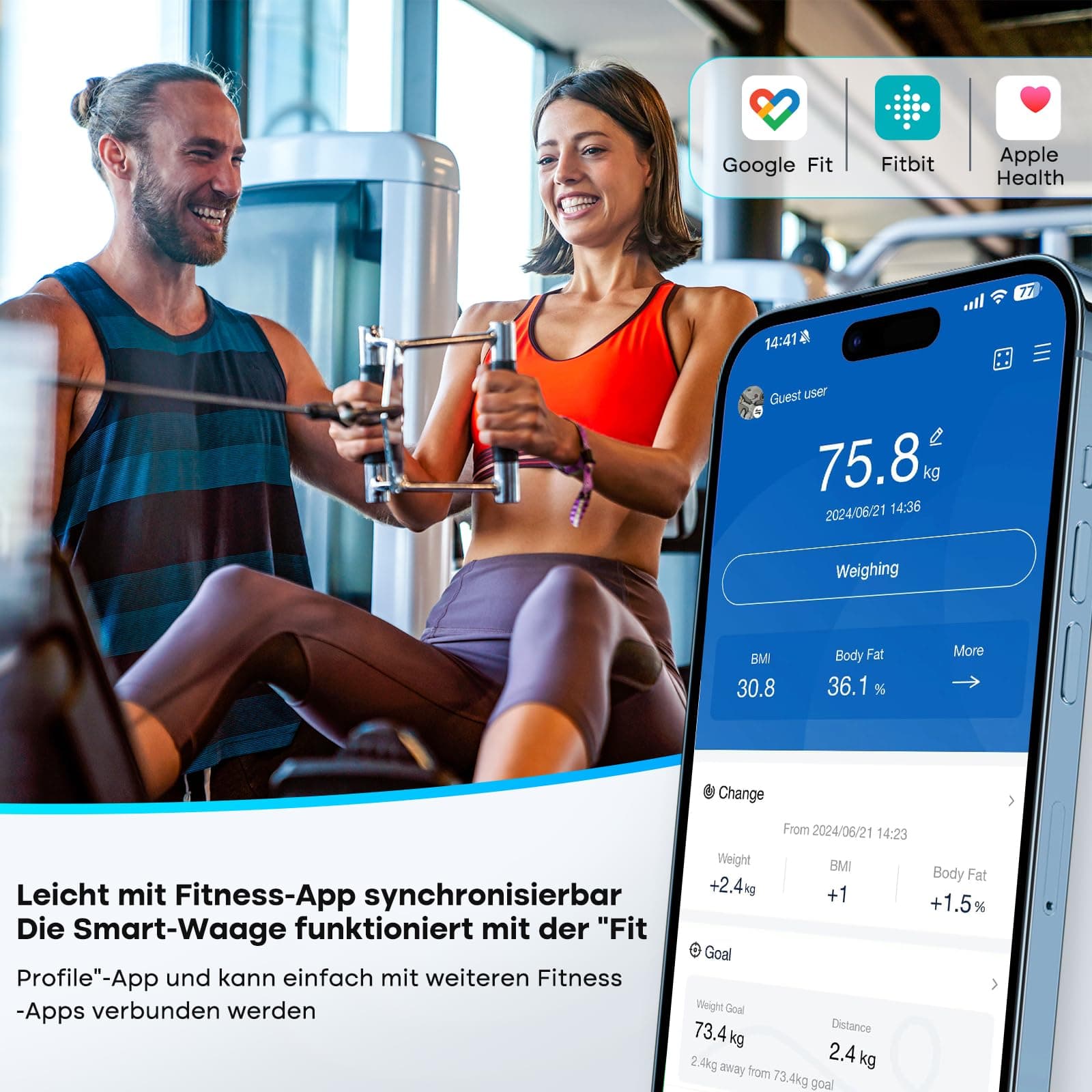 Global eFit GE Körperfettwaage Digital Körperanalysewaage – Bild 5