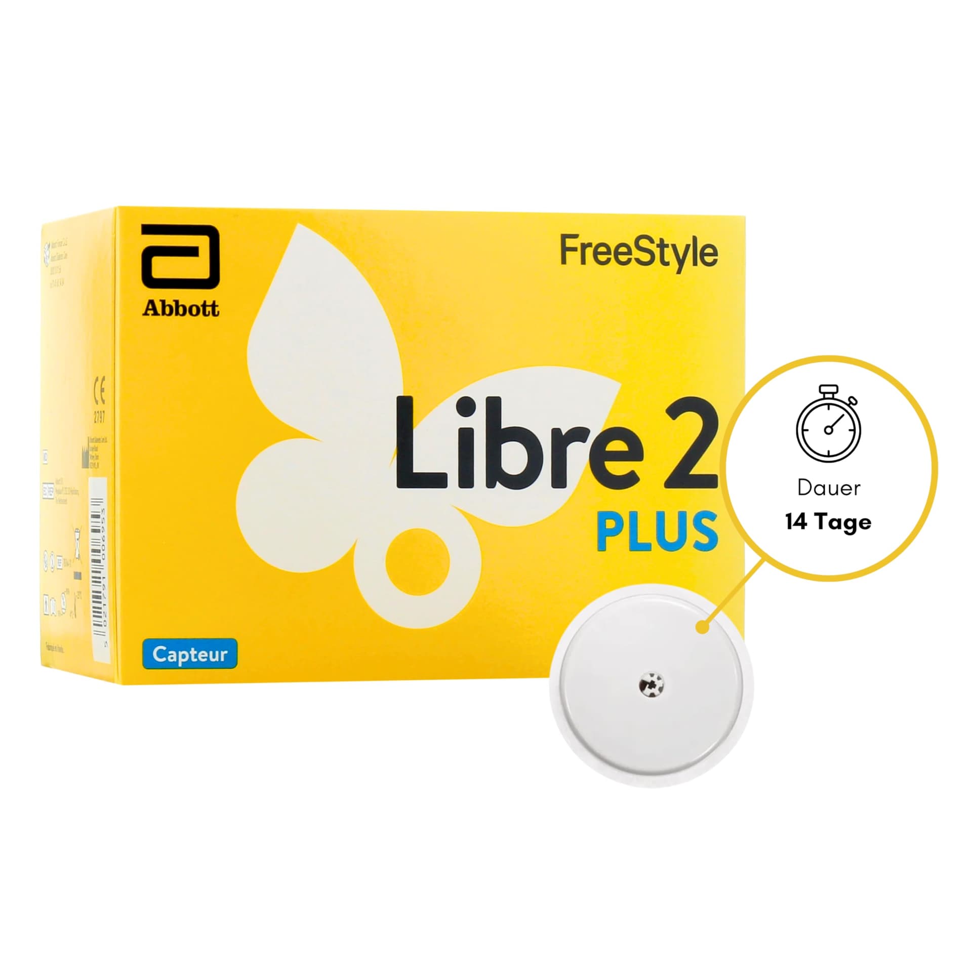 Abbott FreeStyle Libre 2 Glukosesensor, Blitzsystem zur Selbstüberwachung, 3 Stück – Bild 2
