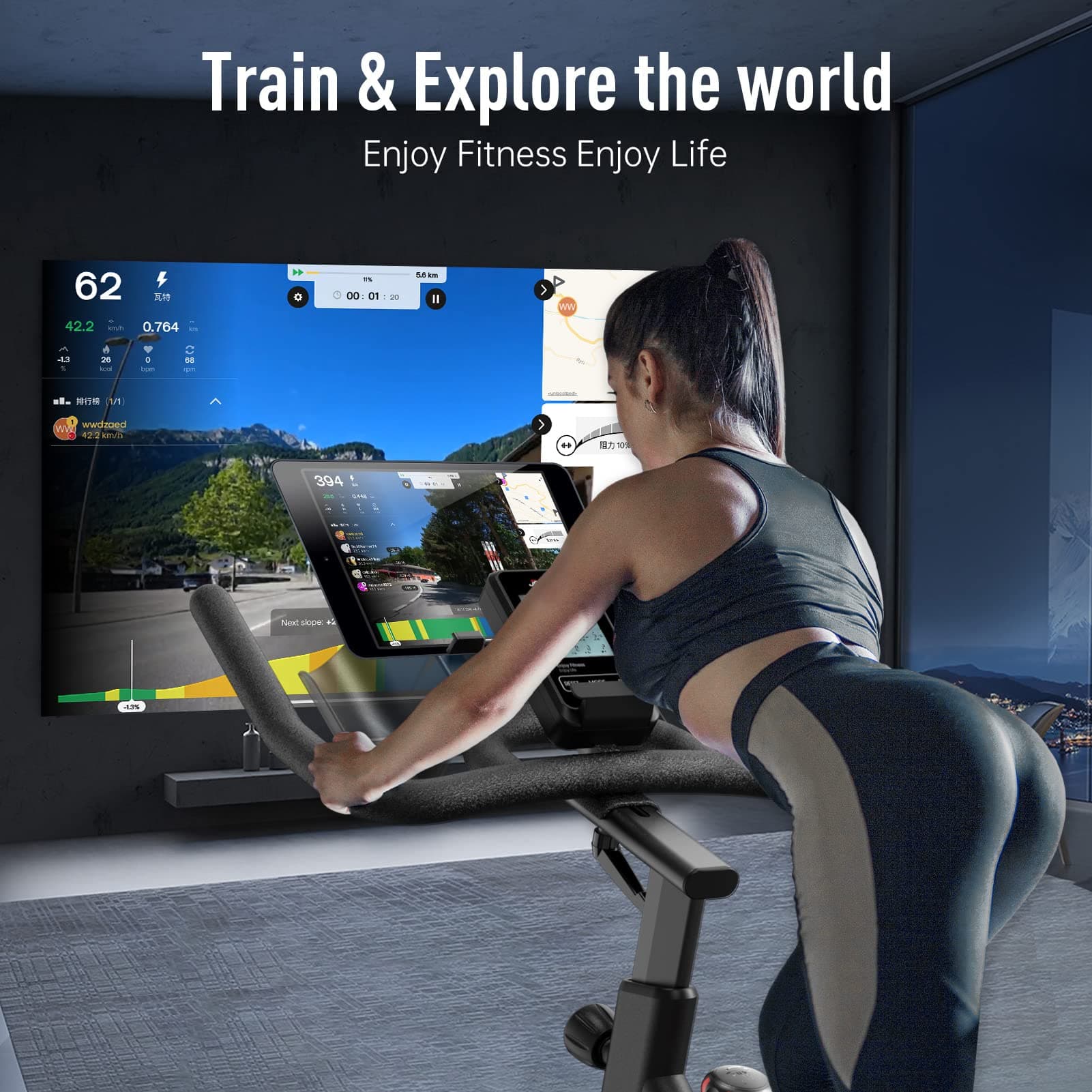 JOROTO X4S Bluetooth Heimtrainer Fahrrad – Bild 7