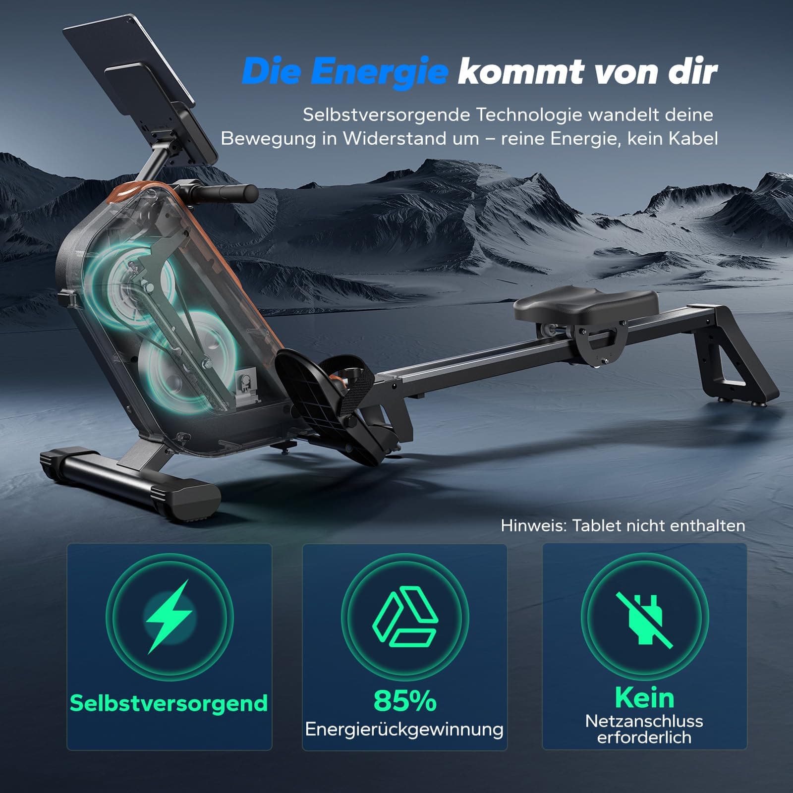 MERACH Rudergerät für Zuhause Klappbar – Bild 2