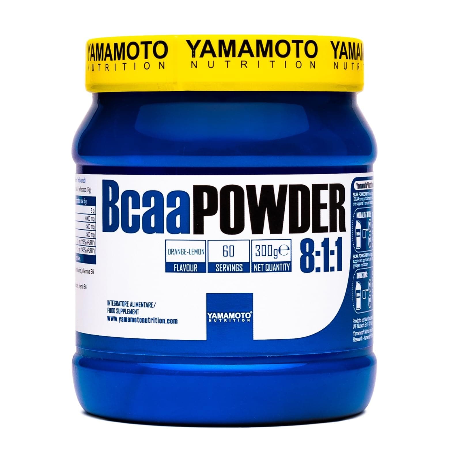 YAMAMOTO NUTRITION Bcaa POWDER 8:1:1 integratore di aminoacidi ramificati in rapporto 8:1:1 300 g