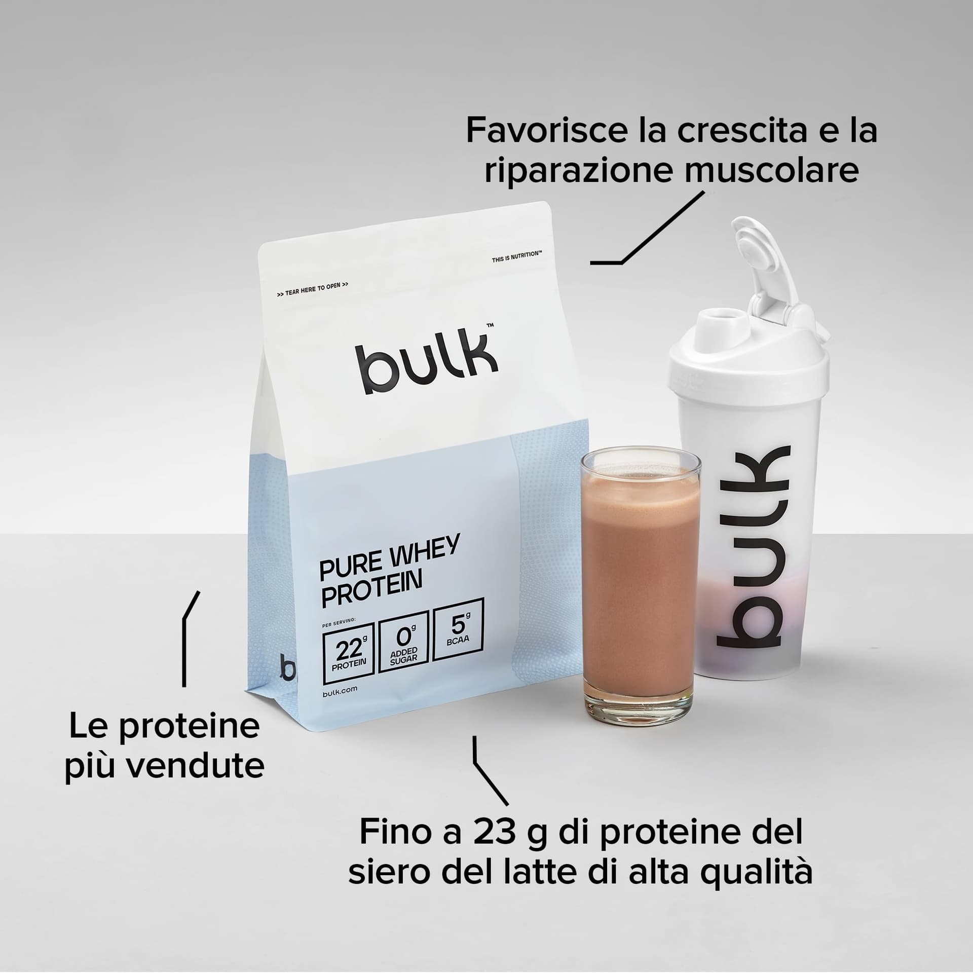 Bulk Pure Whey Proteine in Polvere | Cioccolato Caramello | 22g – Bild 4