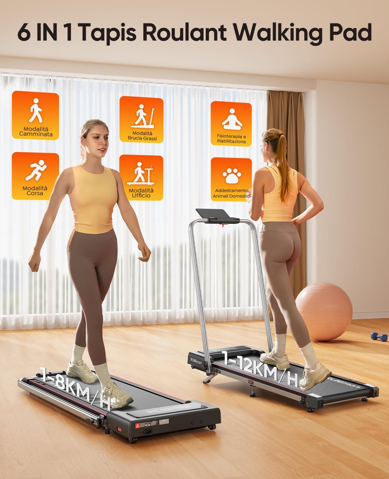 RUNIMON Tapis Roulant Elettrico Piehevole – Bild 3