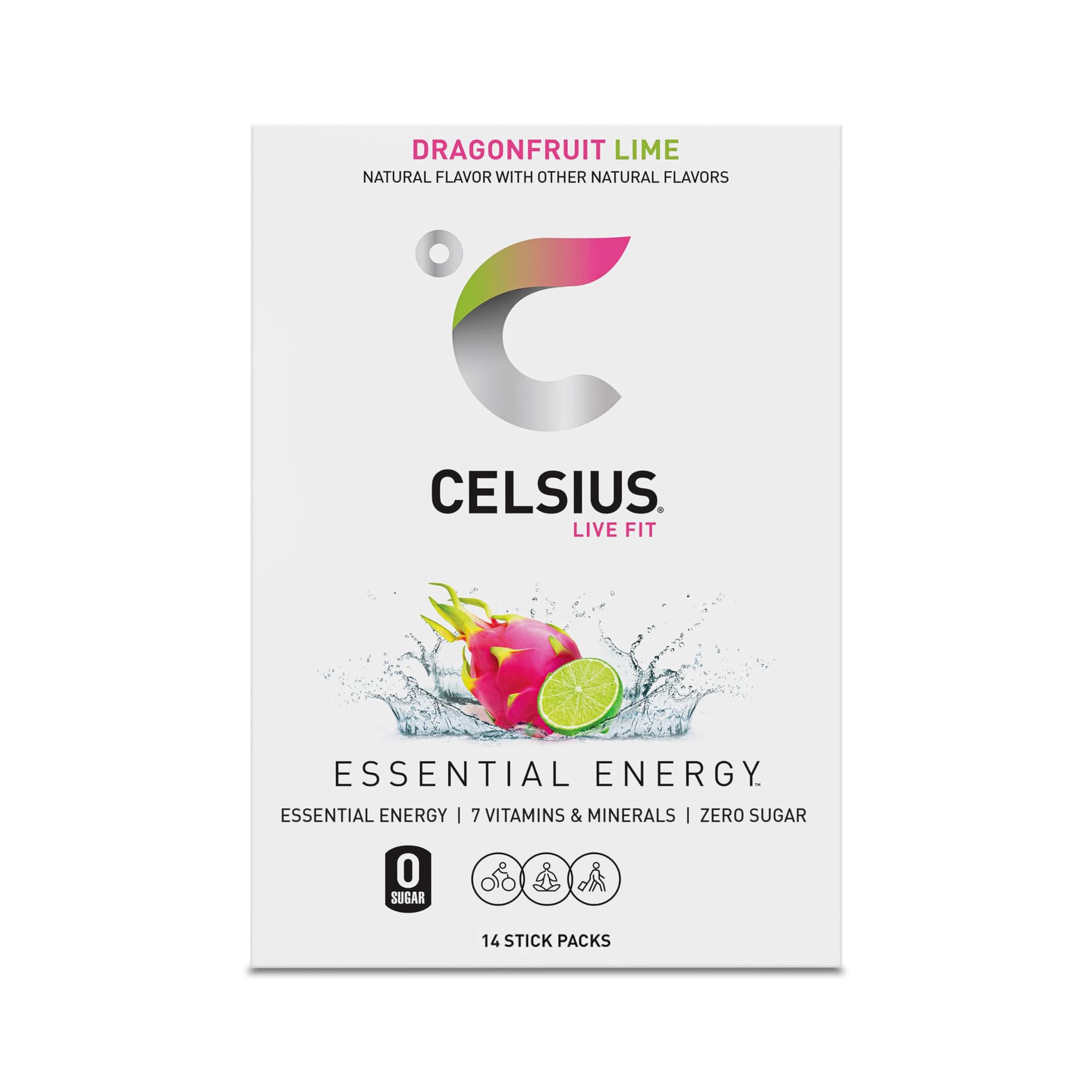 CELSIUS ® On-The-Go Powder Sticks Dragonfruit Lime, Essential Energy 2.8 Oz – Bild 5