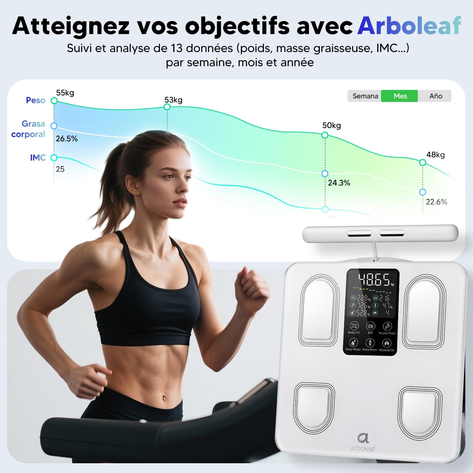 arboleaf Bilancia Intelligente con Analisi Corporea – Bild 6