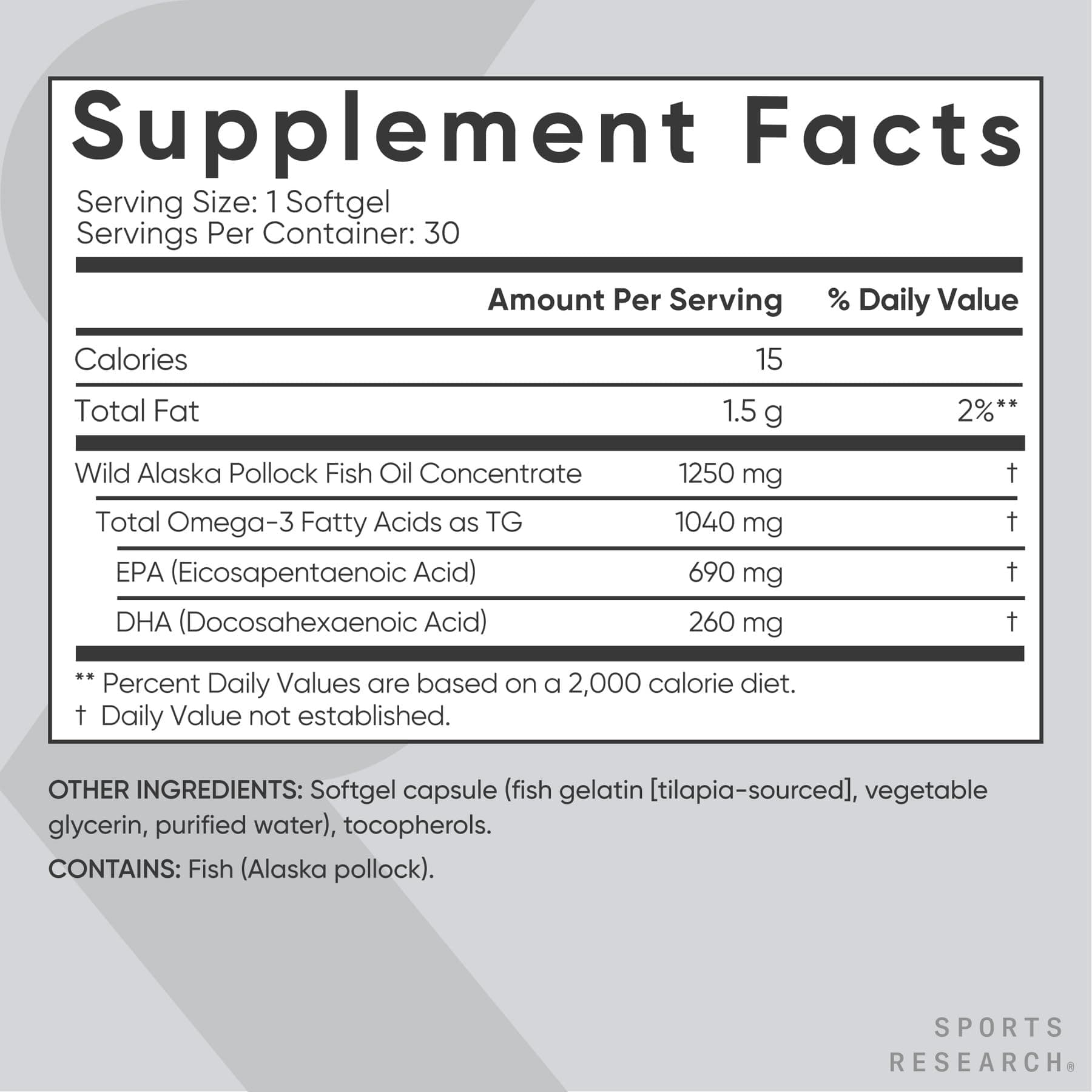 Sports Research Triple Strength Omega 3 Fish Oil 1250mg – Bild 5