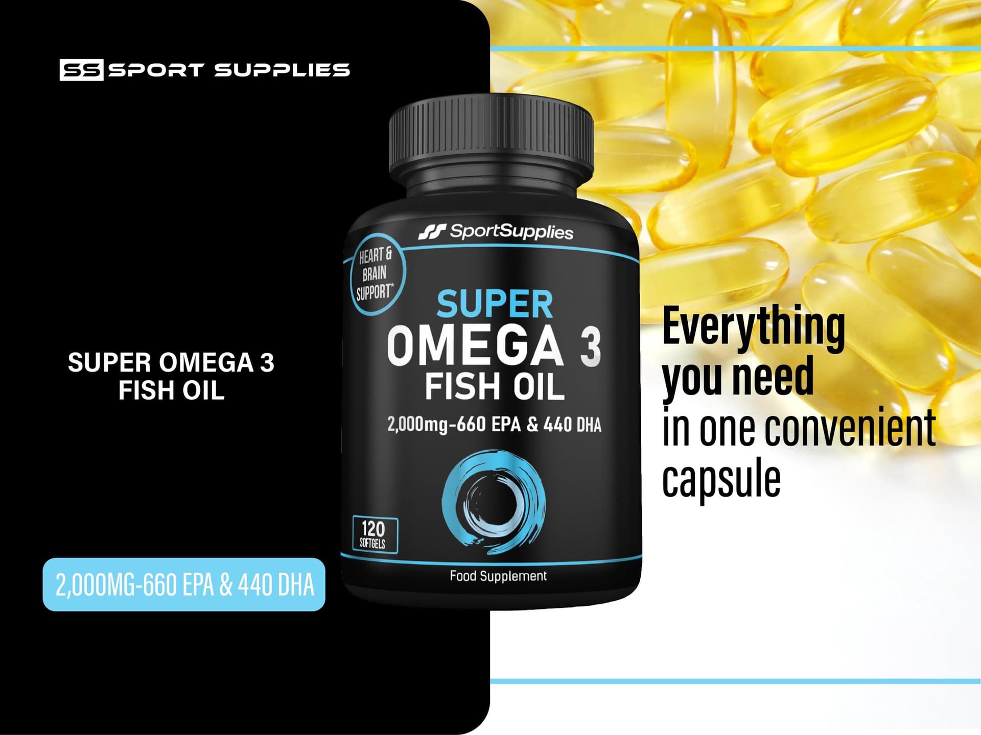 SS Sport Supplies Omega 3 Fish Oil Capsules High Strength – Bild 6