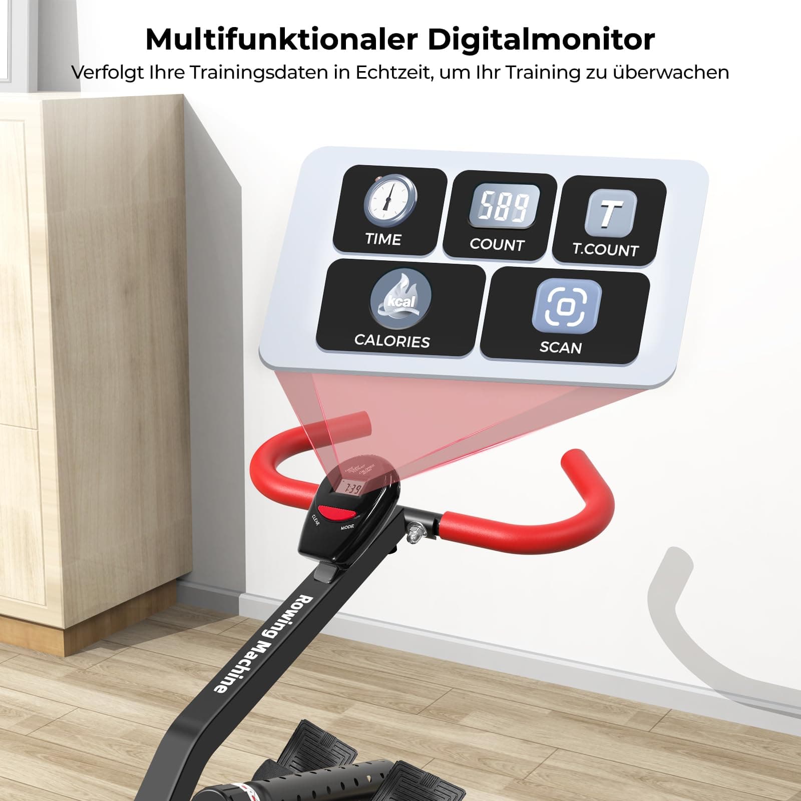 Micyox Rudergerät für Zuhause – Bild 5