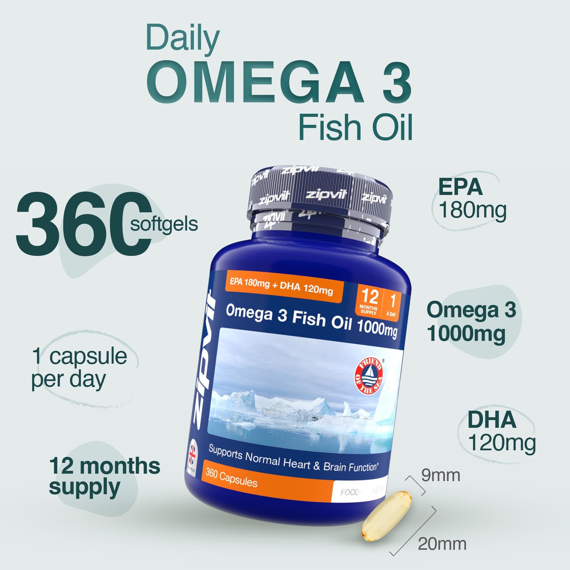 Zipvit Omega 3 Fish Oil 1000mg – Bild 5
