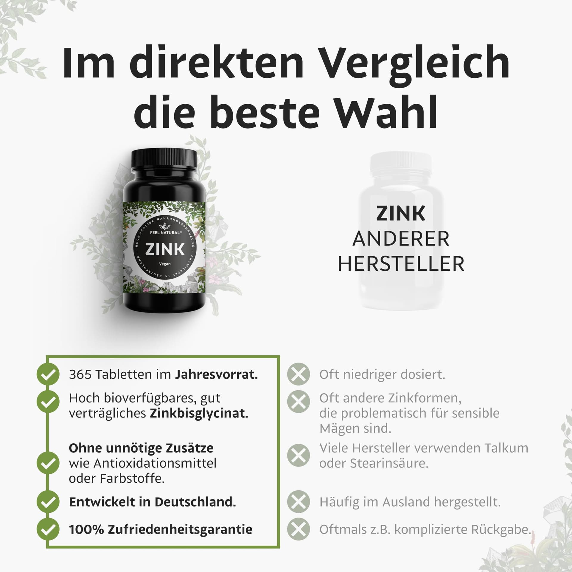 Feel Natural Zink Tabletten - 365 Stück – Bild 3