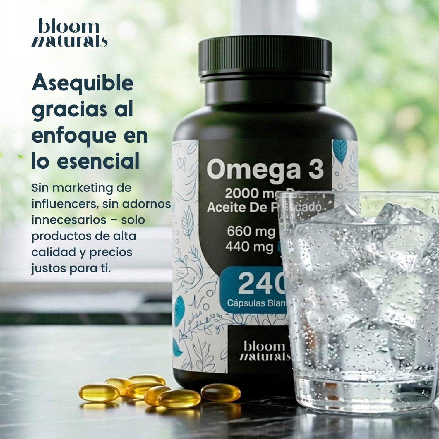 Bloom Naturals Beauty Supplements Oméga 3-240 Capsules – Bild 6