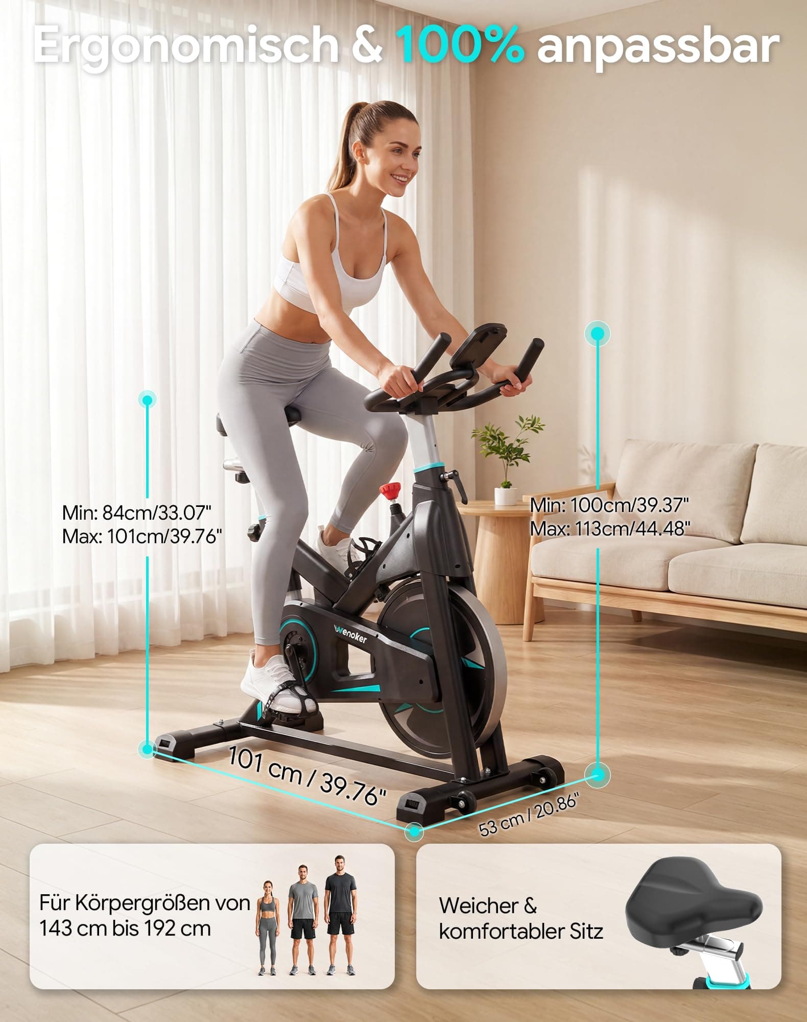 Wenoker [2026 Aktualisierte]WENOKER Heimtrainer,Magnetwiderstand – Bild 2